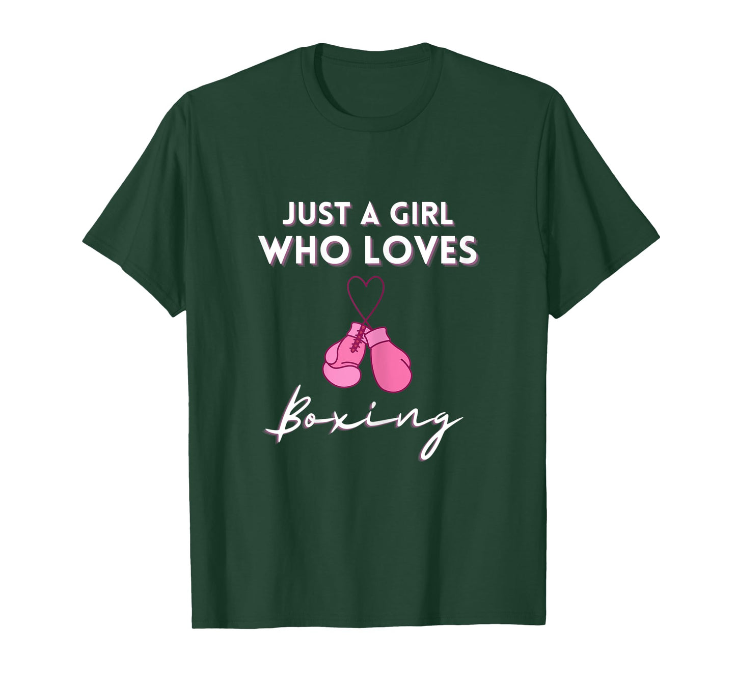 Just A Girl Who Loves Boxing Cool Girls Boxing Gloves Gifts T-Shirt