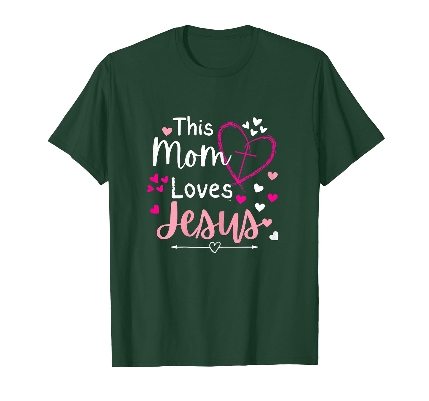 THIS MOM LOVES JESUS/ Mother's Day Christian Gift T-Shirt