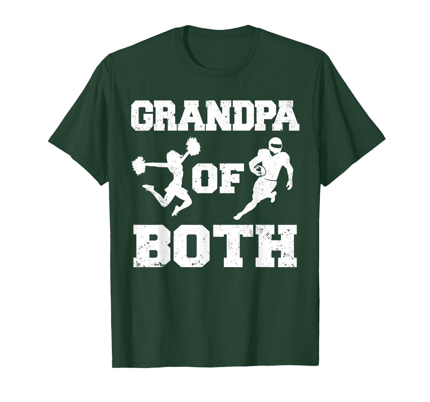 Grandpa Of Both Funny Football and Cheer Grandpa T-Shirt