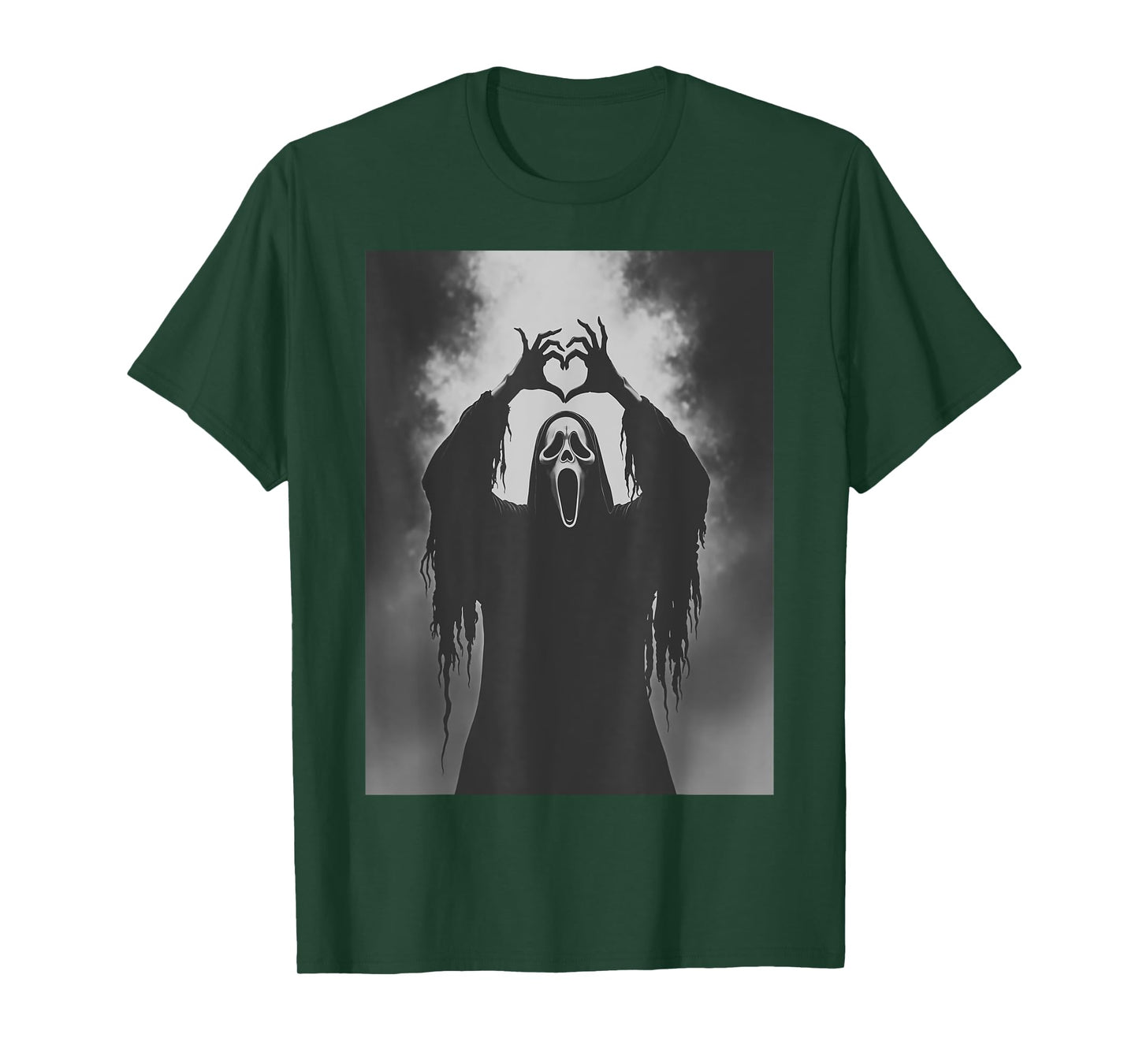 Ghost Heart Hands Scary Face Horror Poster Halloween T-Shirt