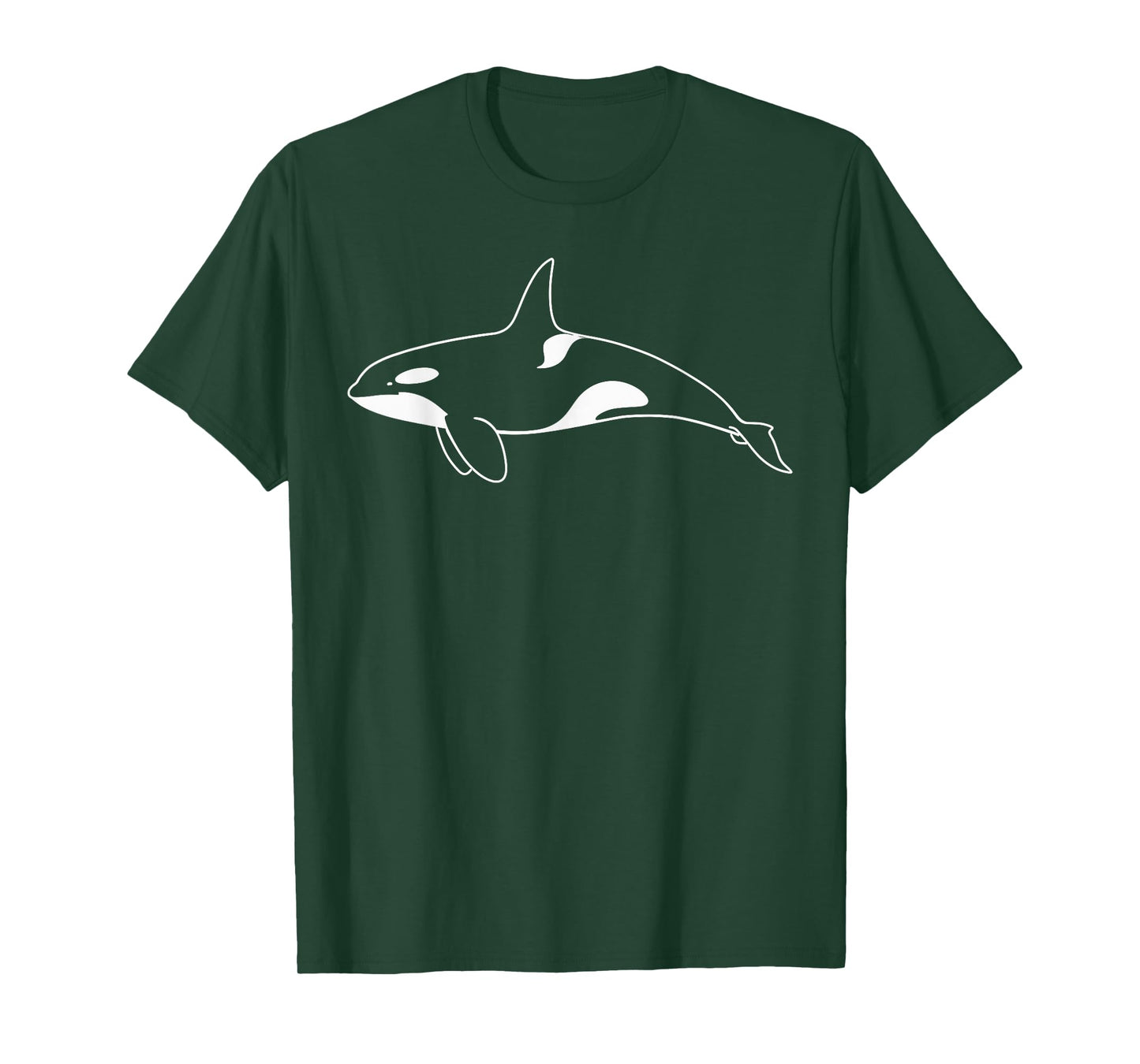 Minimalist Orca Line Drawing Men Women Kids Novelty Orca T-Shirt