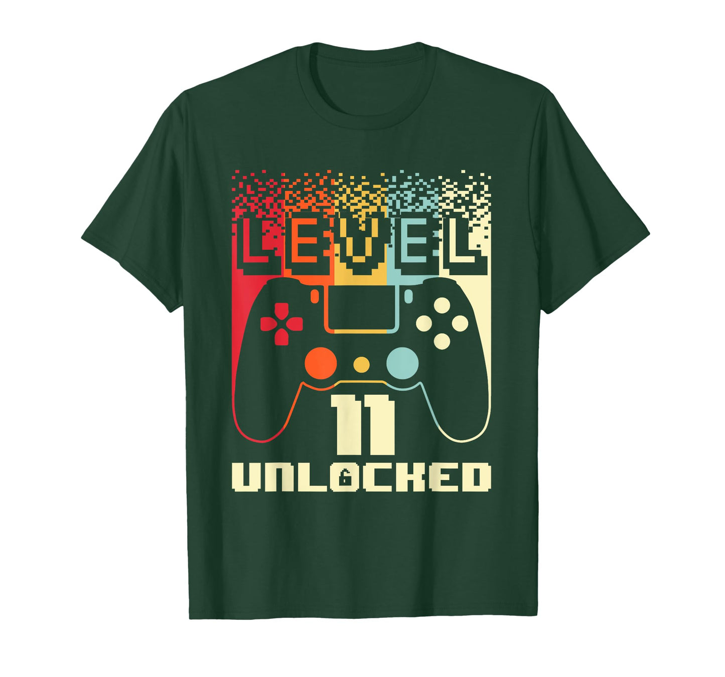 11th Birthday For Boys Level 11 Unlocked Gamer 11 Year Old T-Shirt