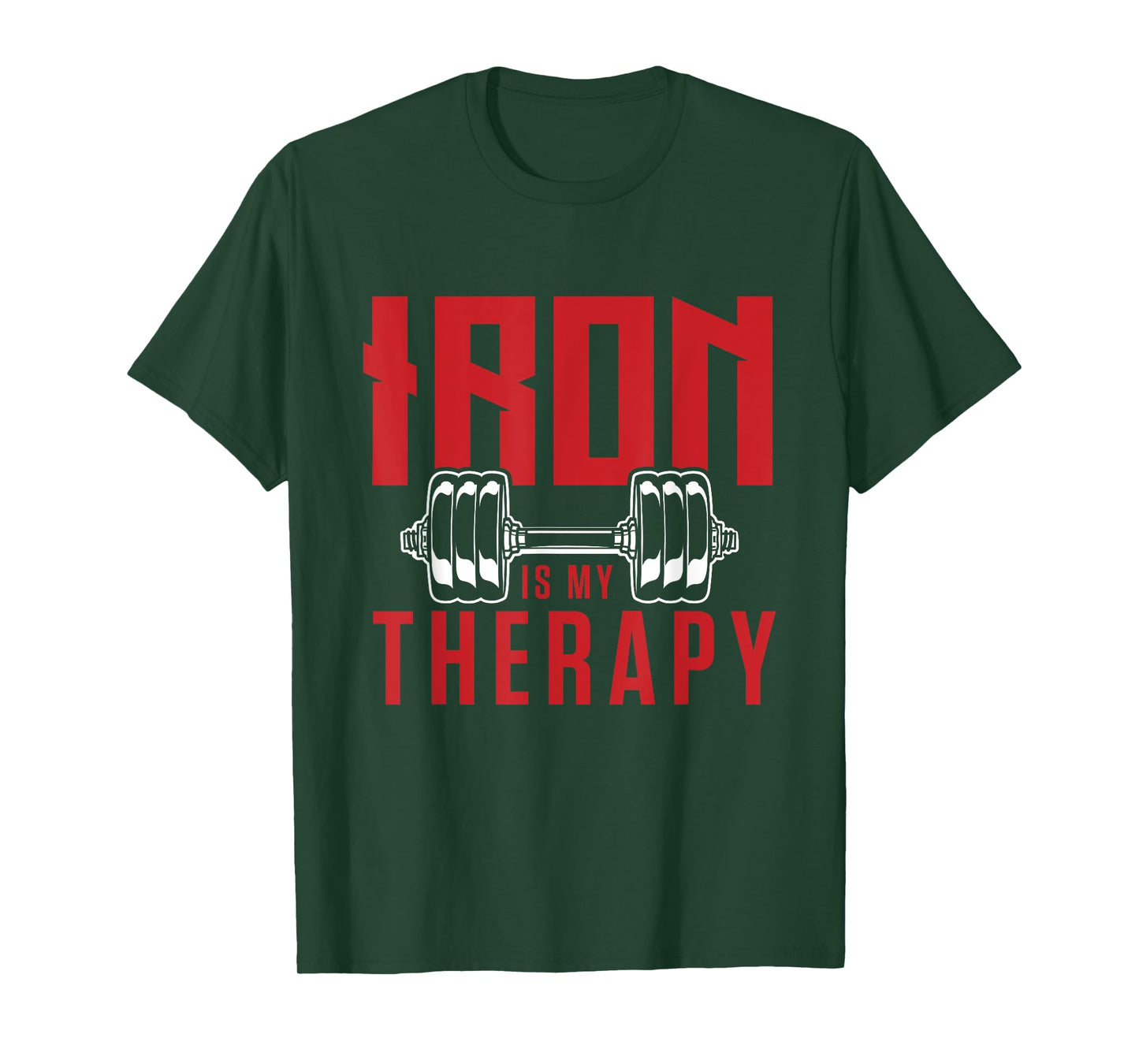 Iron is my therapy cool gym motivational design T-Shirt