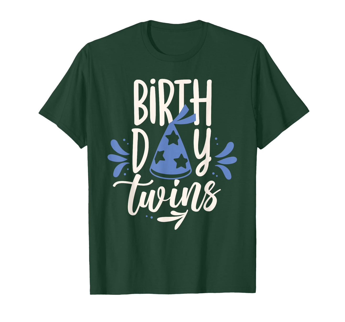 Birthday Twin Identical Twins Boy Girl Unisex-Adults Twin-themed Birthday T-Shirt Black Small Crew Collar Modern Short Sleeve