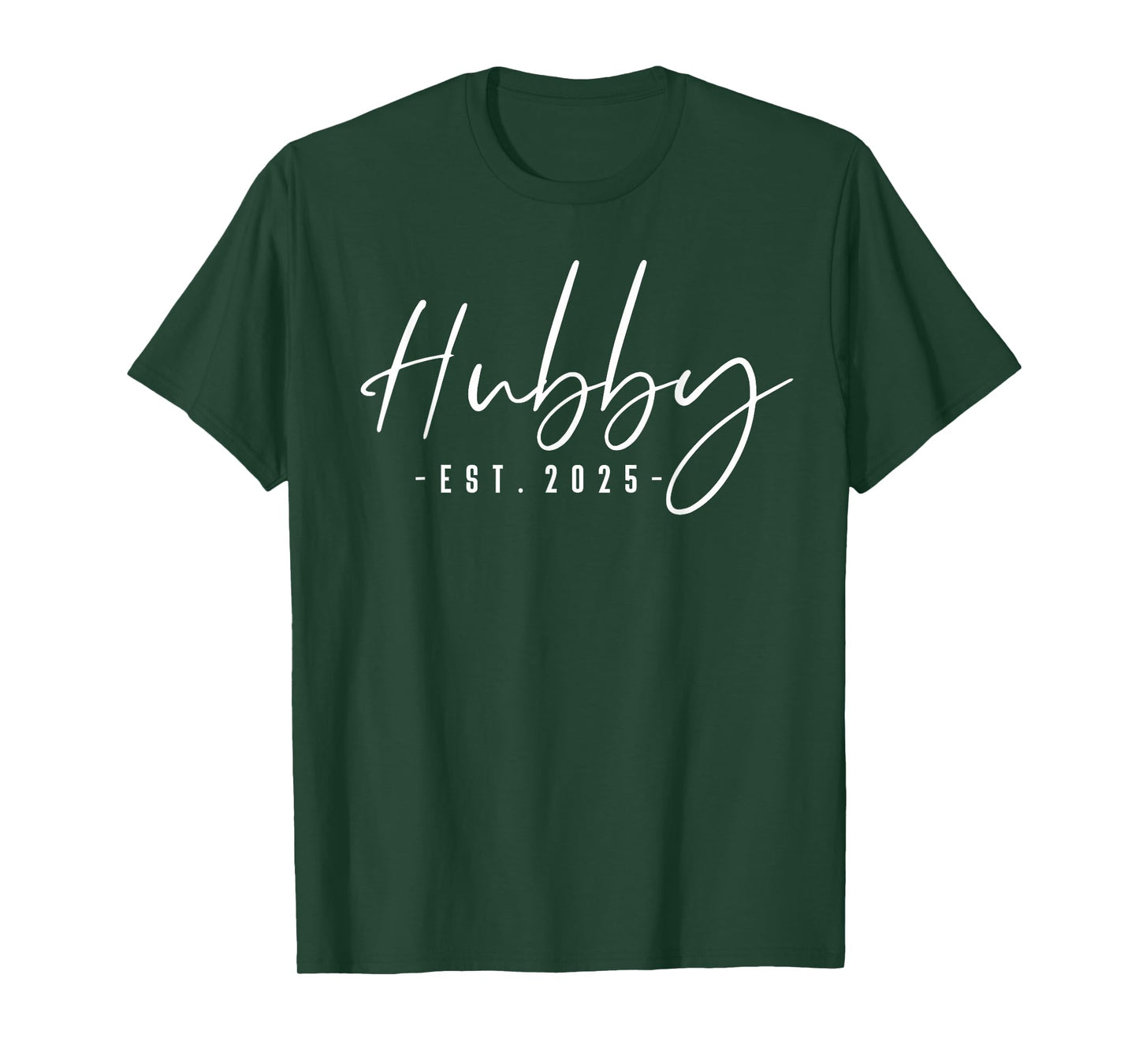 Hubby Est 2025 Just Married Honeymoon Husband Wedding Couple T-Shirt