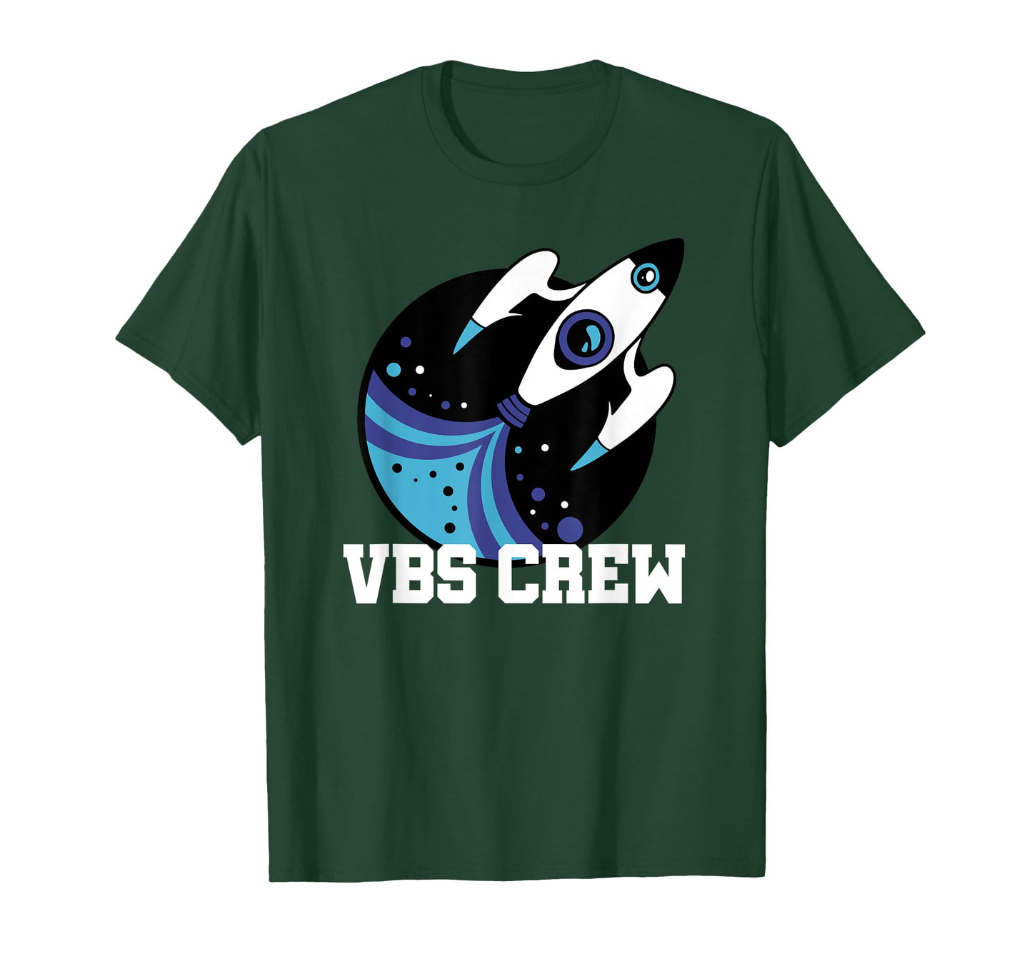 I Love VBS 2025 Space Crew Vacation Bible School Rocket T-Shirt