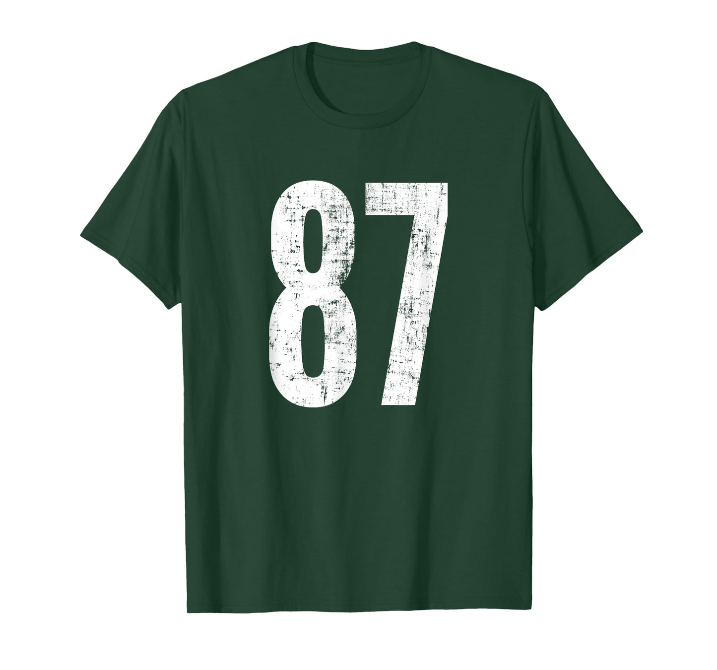 Number 87 Eighty-Seven Distressed Vintage Sport Team Players T-Shirt