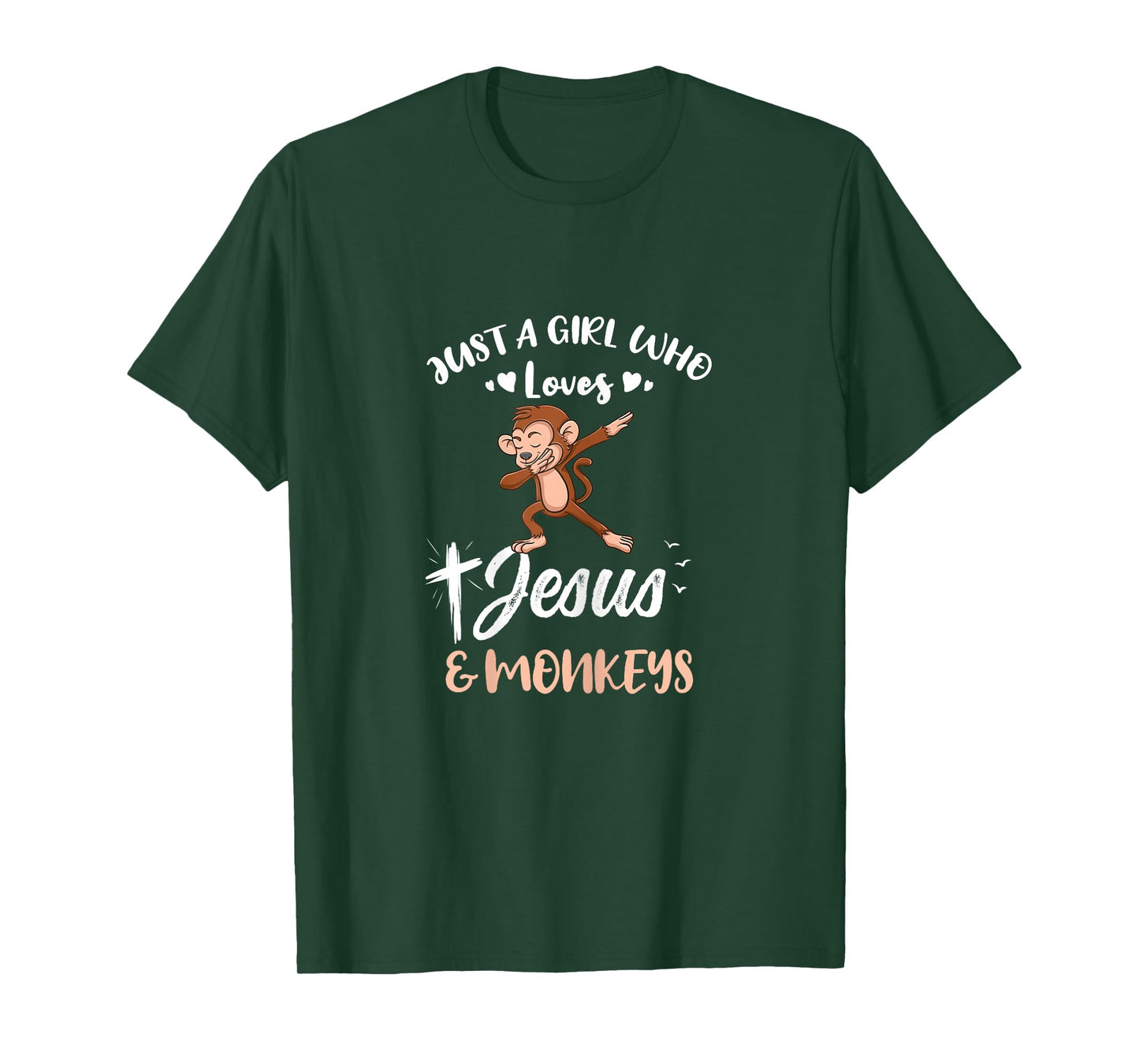 Just A Girl Who Loves Jesus And Monkeys T-Shirt