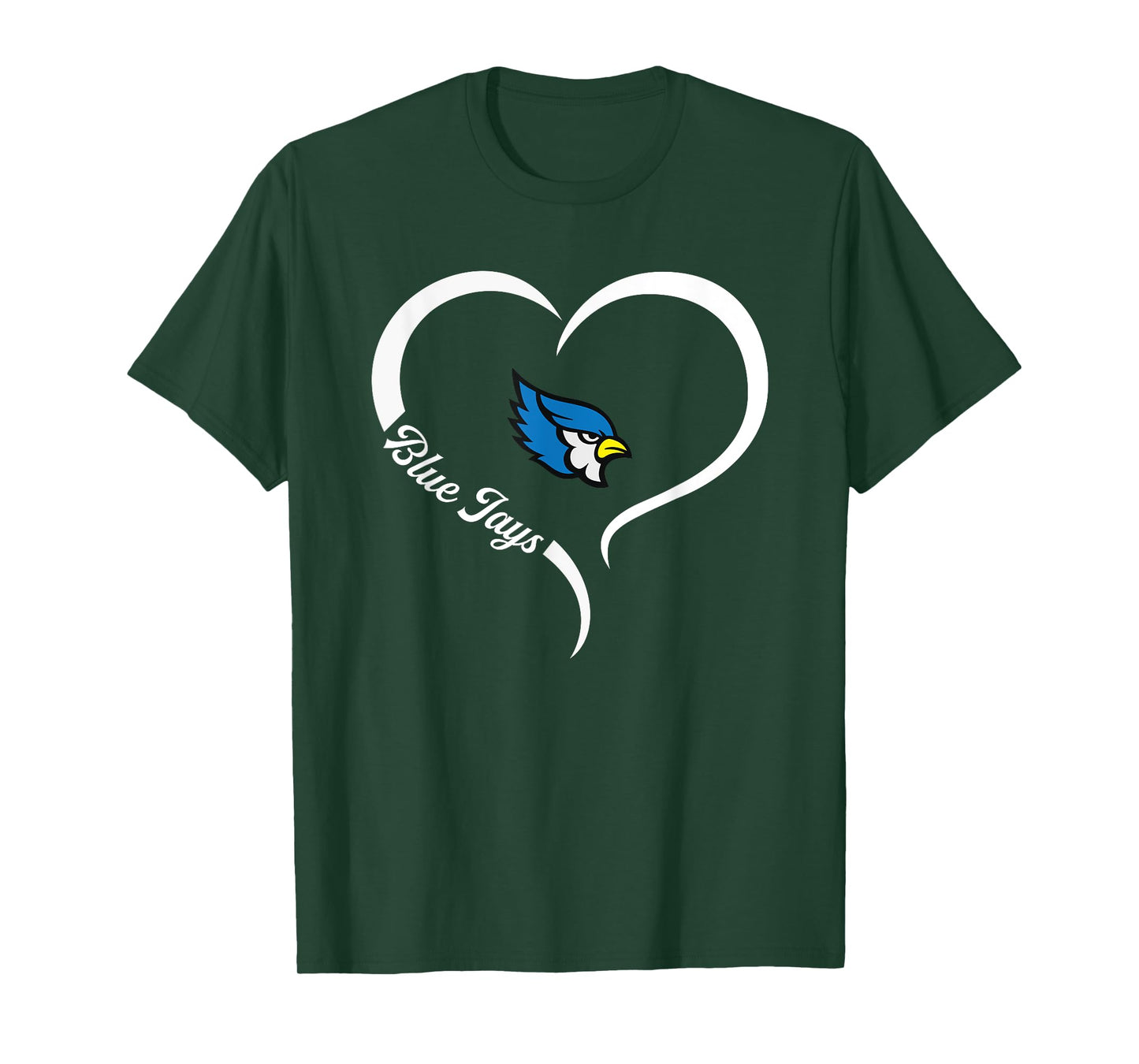 Liberty Blue Jays Logo Half Heart Slogan HS T-Shirt