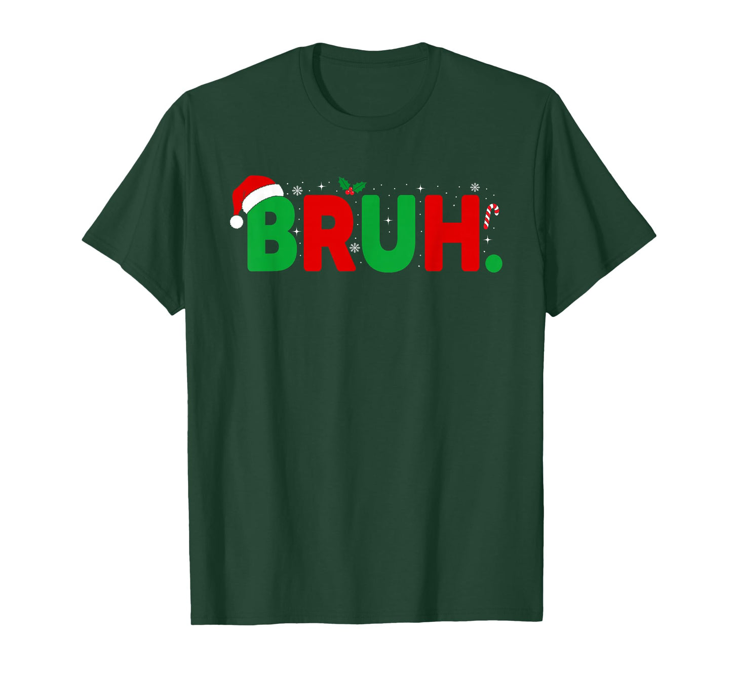 Bruh Christmas Shirt for Kids Boys Teens Men Funny Christmas T-Shirt