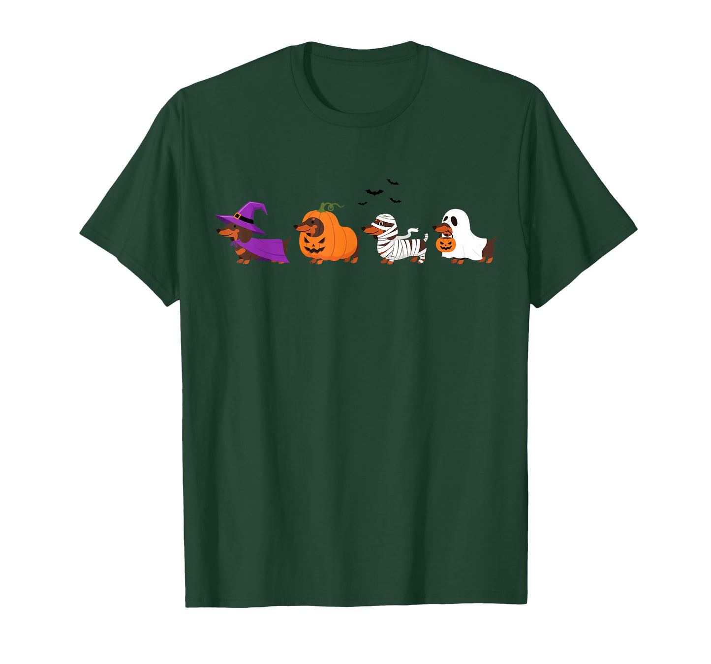 Happy Halloweenie Witch Weiner Dog Dachshund Shirt T-Shirt