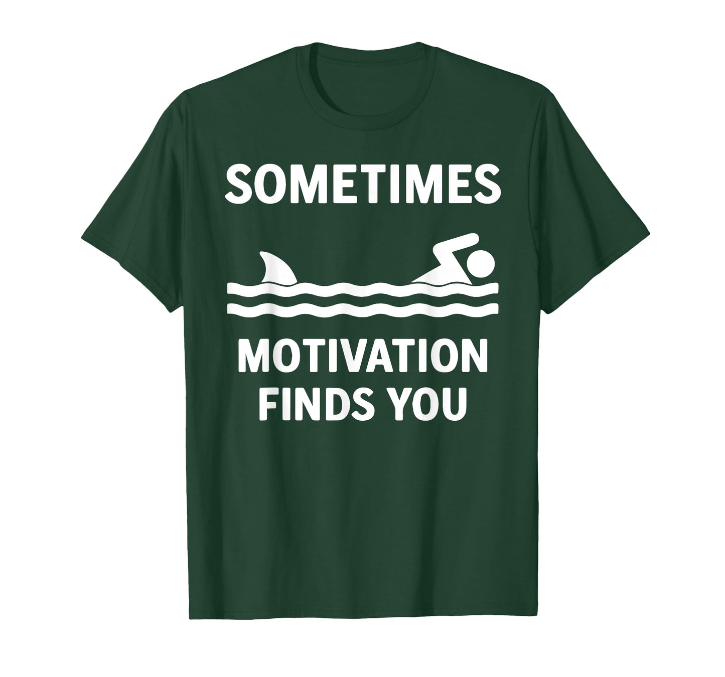 Vintage Sometimes Motivation Finds You Tee - Funny Shark T-Shirt