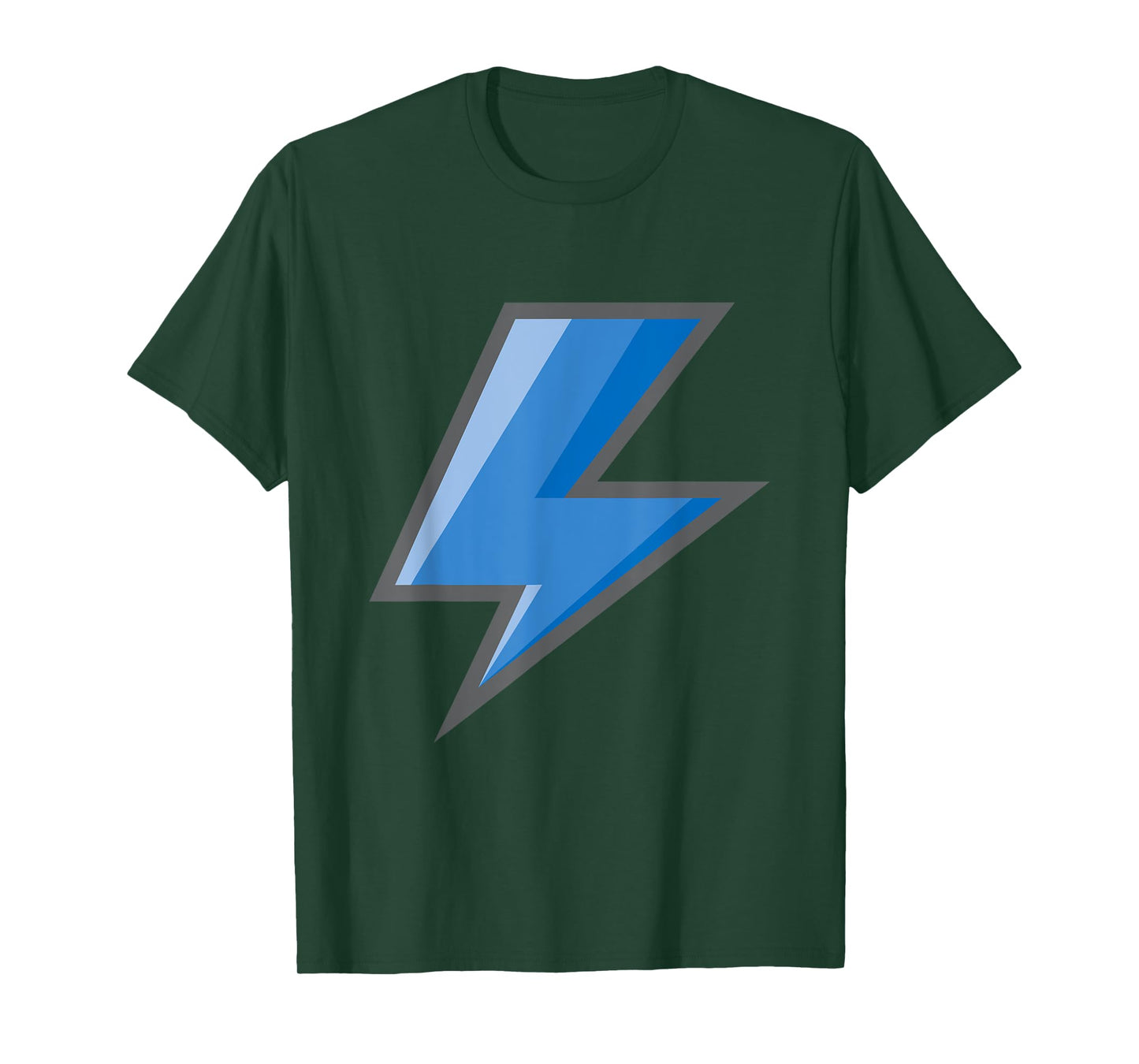 Lightning Bolt Blue Graphic Tee Easy Halloween Costume T-Shirt