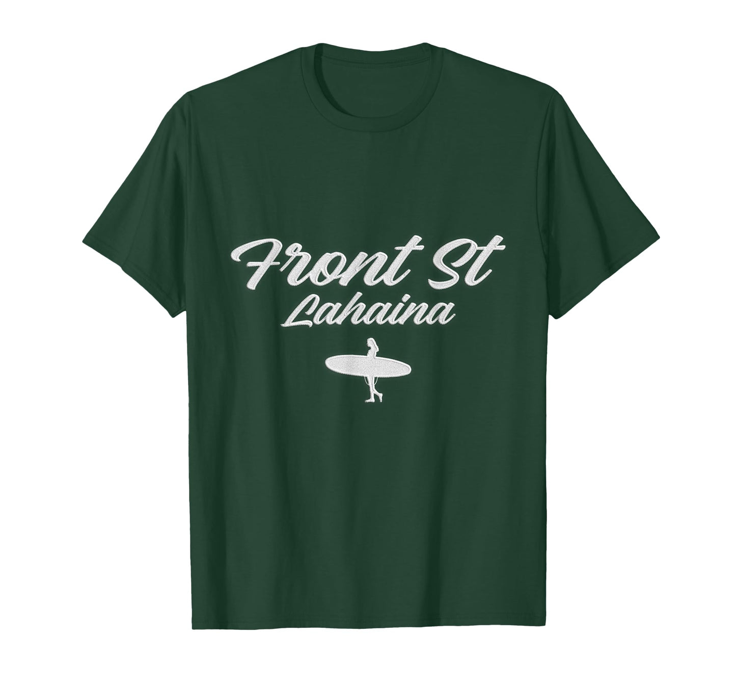 Front Street Lahaina Vintage Surfer Cursive Text Hawaii Surf T-Shirt