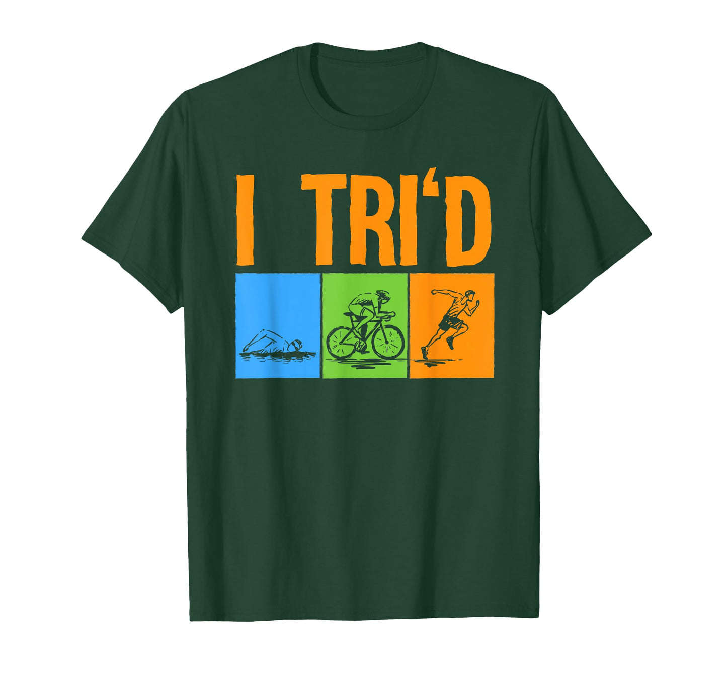 Funny Triathlon Design Triathletes Men Women Swim Bike Run T-Shirt