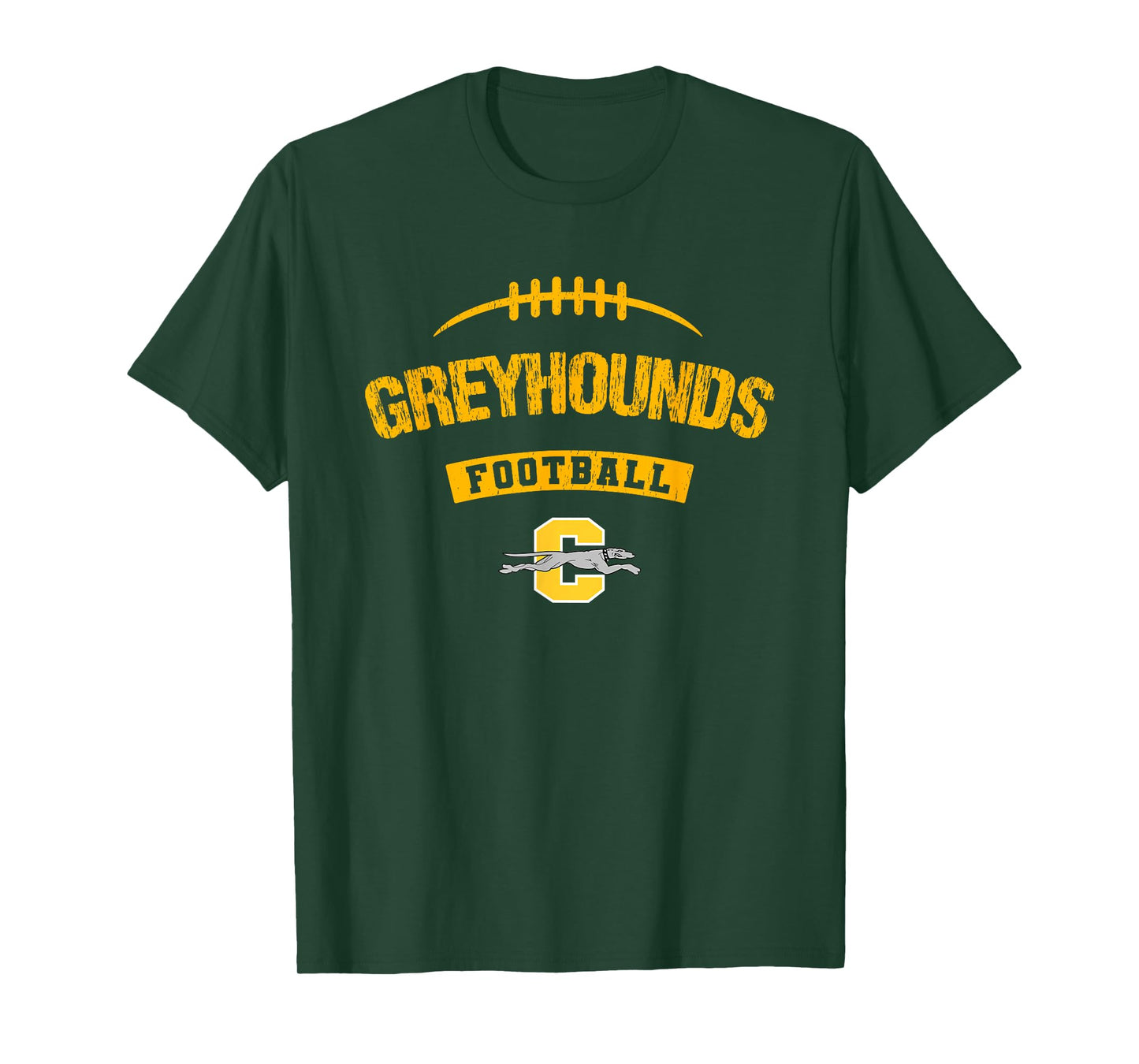 Carmel Greyhounds Logo Football Distressed HS T-Shirt