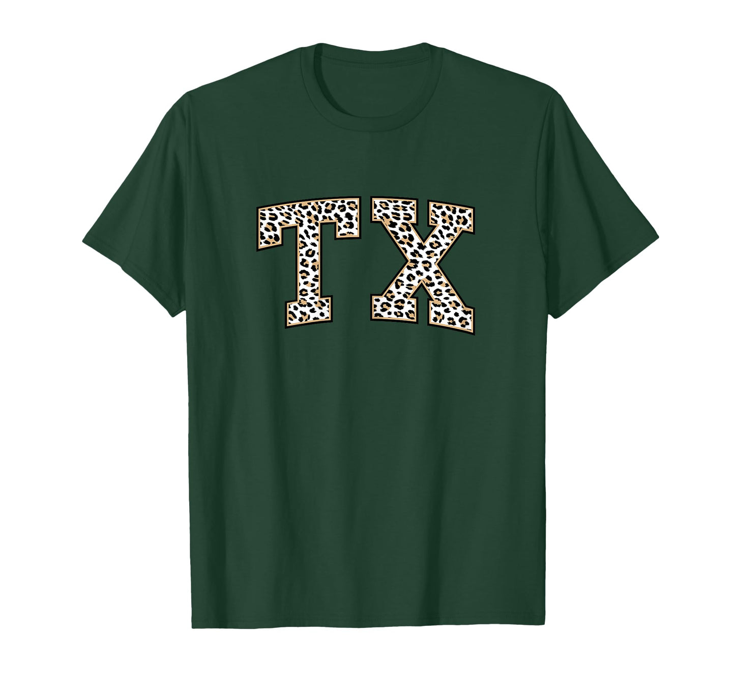 Texas Tshirt For Women | Stylish Leopard Print TX State T-Shirt