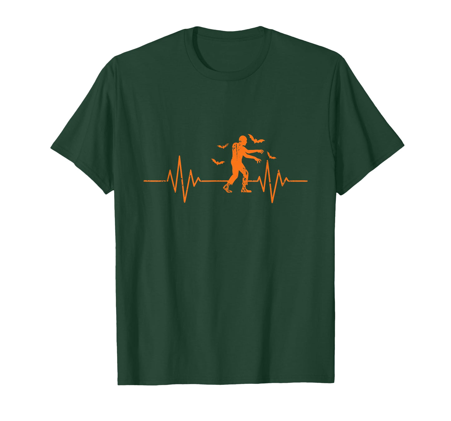Zombie Heartbeat EKG Line Halloween T-Shirt