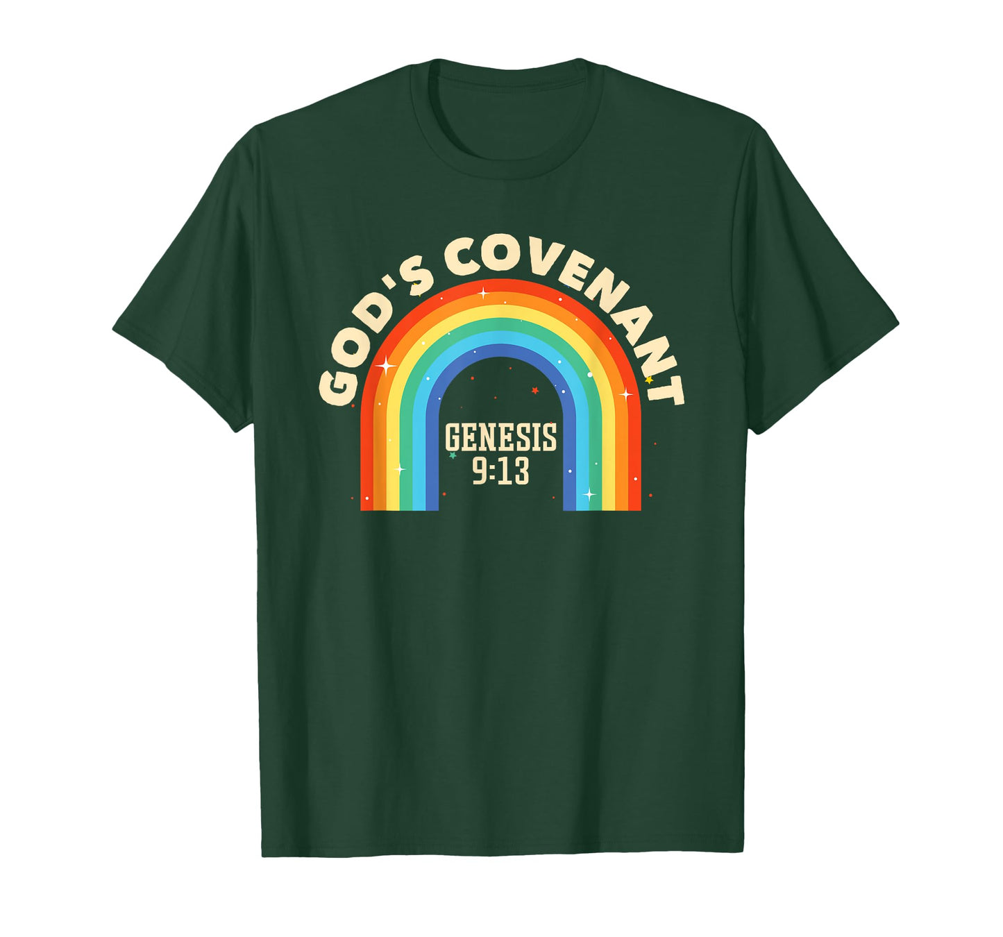 Rainbow God's Covenant Genesis 9:13 Bible Christian Lover T-Shirt