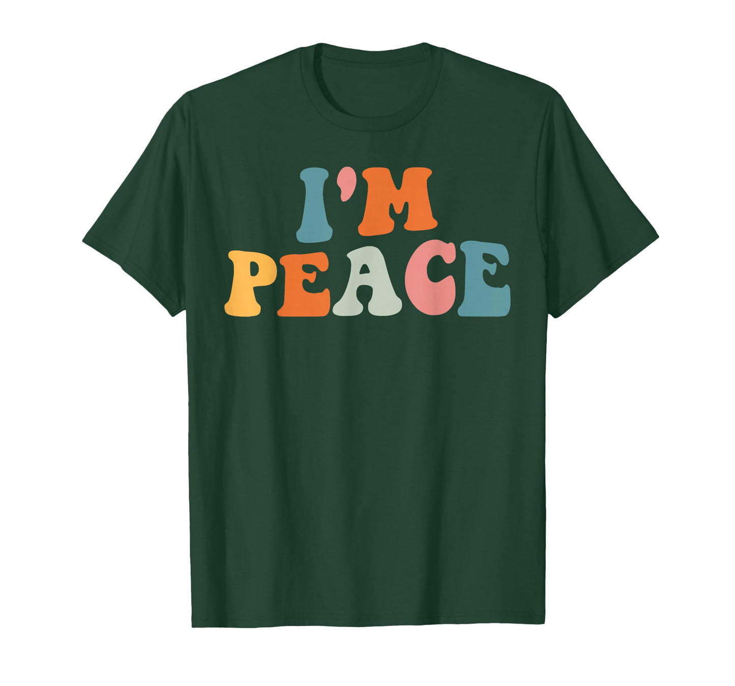 Im Peace I Come in Peace Couples Mens Women Retro Groovy T-Shirt