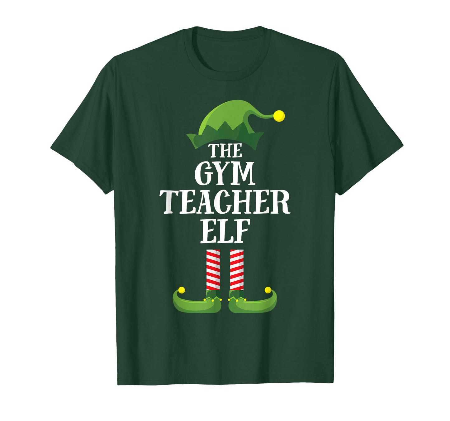 Gym Teacher Elf Matching Family Group Christmas Party Men Women Kids T-Shirt