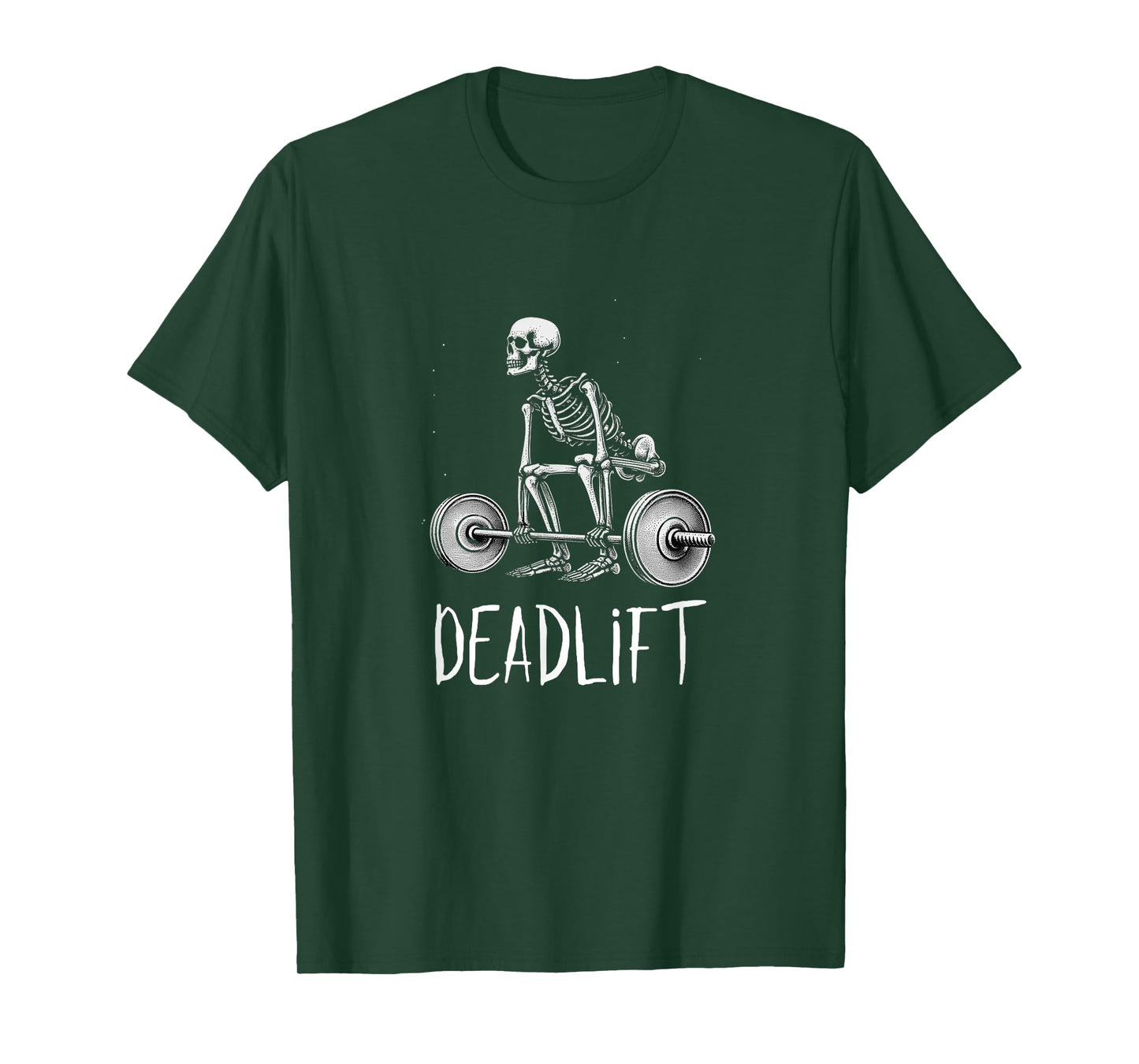 Deadlift Skeleton Workout Halloween Weight Lifting Fitness T-Shirt