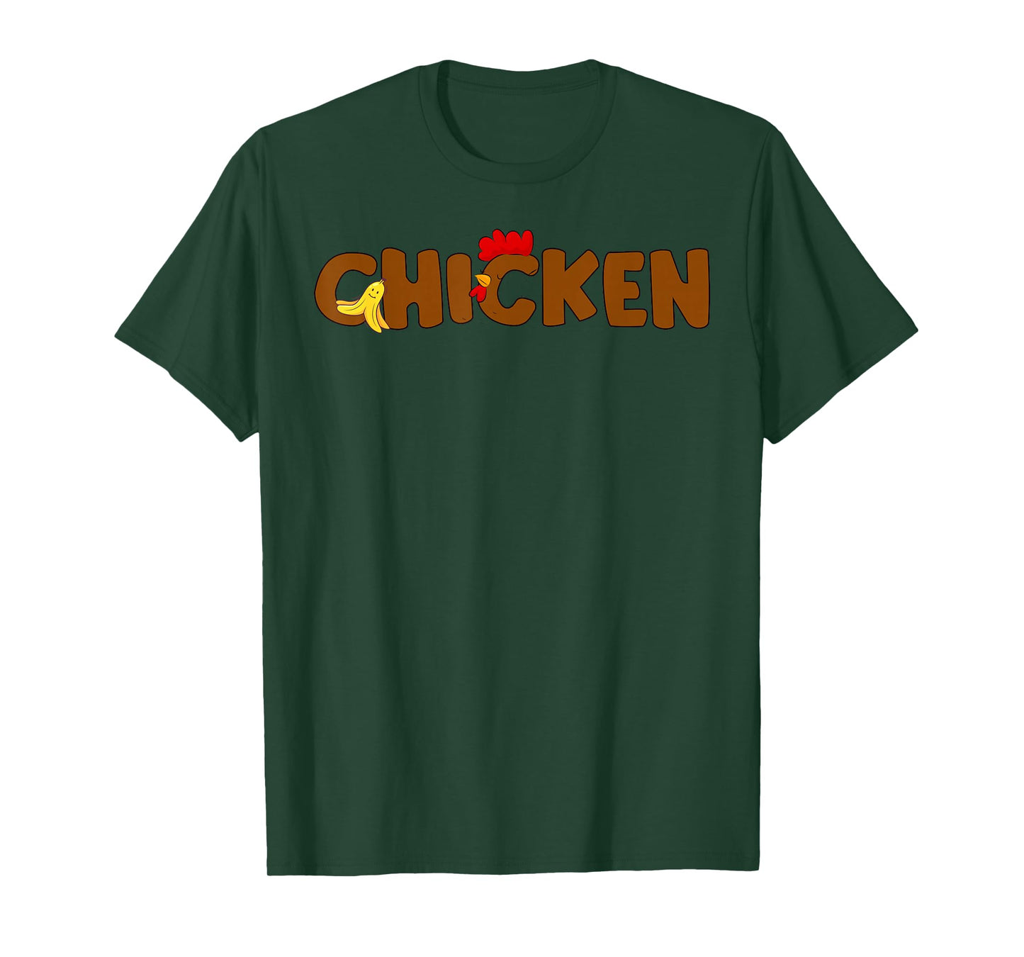 Funny Chicken & Banana Halloween Couples Family Costume 2025 T-Shirt