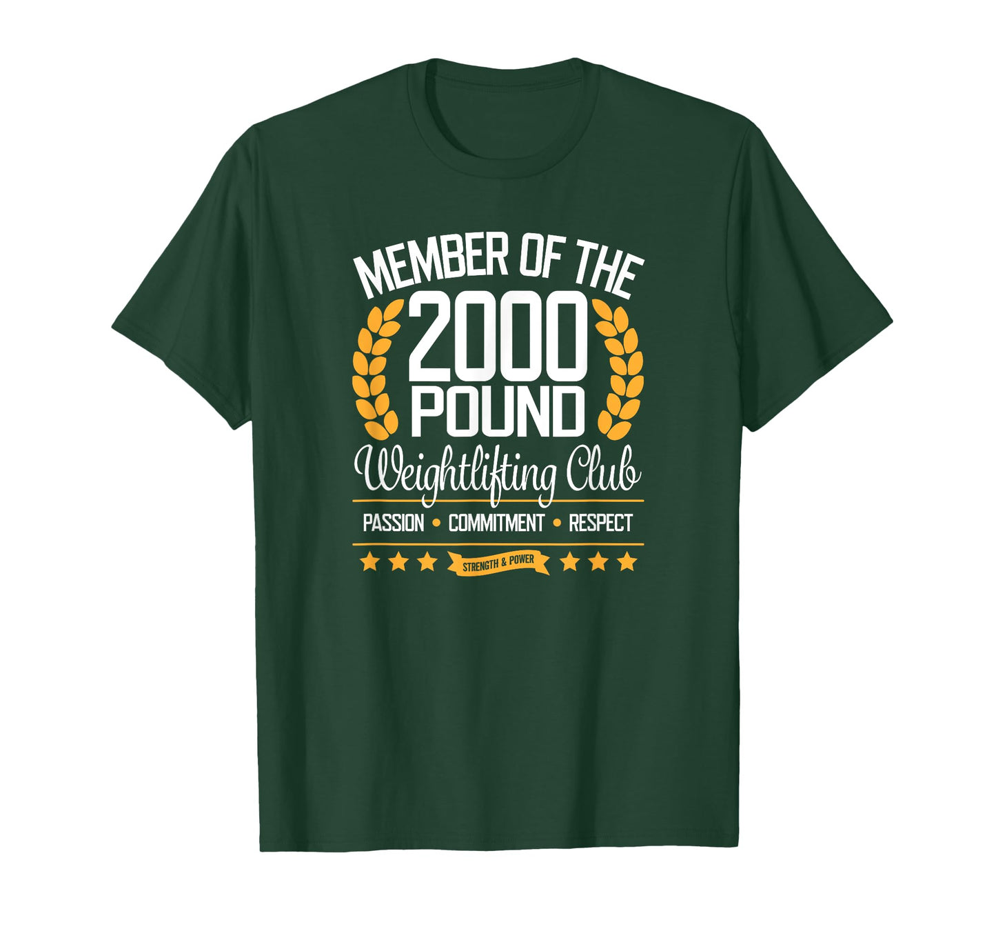 Powerlifter Bodybuilder Gift Tee 2000 Pound Club T-Shirt