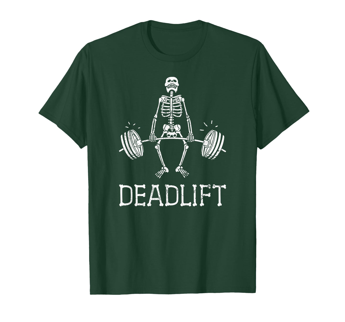 DEADLIFT Funny Halloween Skeleton Weight Lifting Workout T-Shirt
