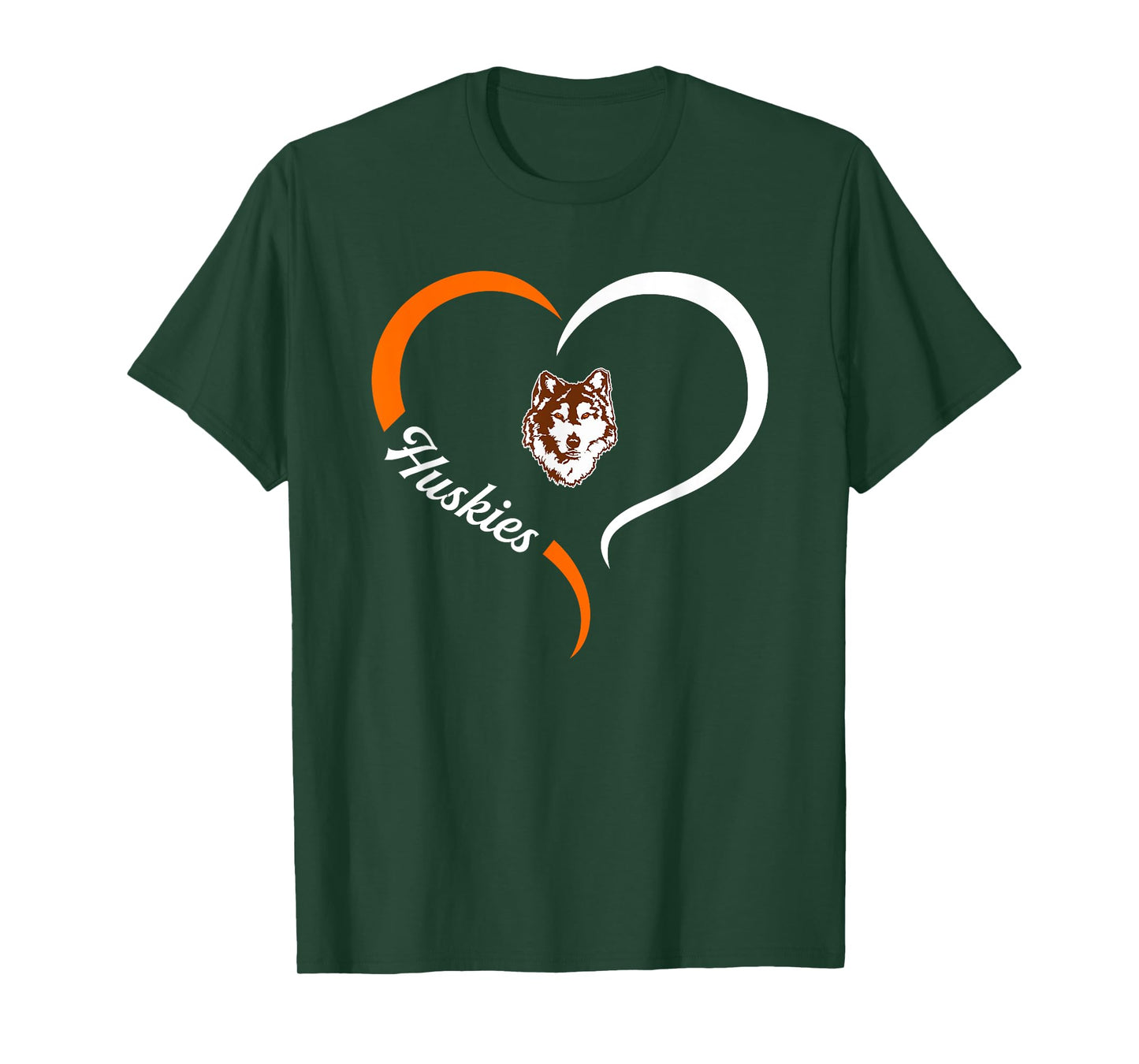 Portage Northern Huskies Logo Half Heart Slogan HS T-Shirt
