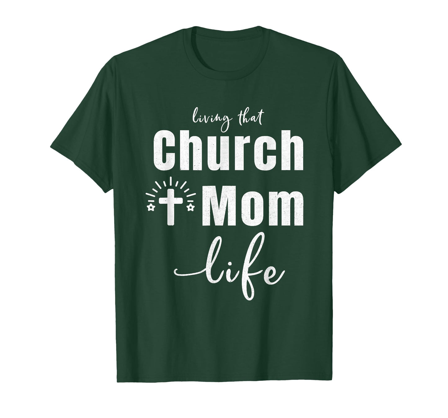 Living That Church Mom Life Christian Mother's Day Gift T-Shirt