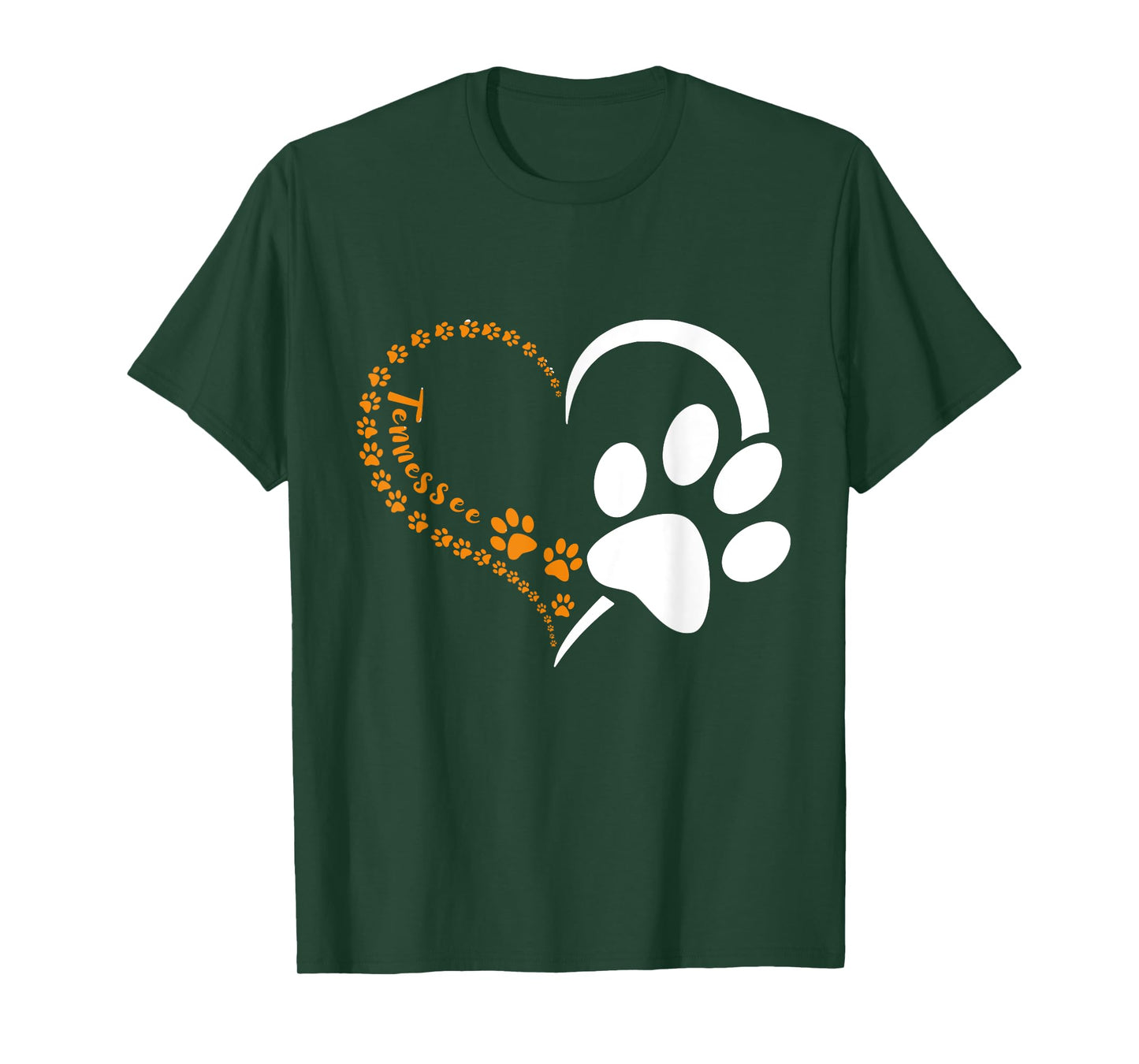 Tennessee Dog paws print for Tennessee Dog Sport Lovers Men Women Girls Kids T-Shirt