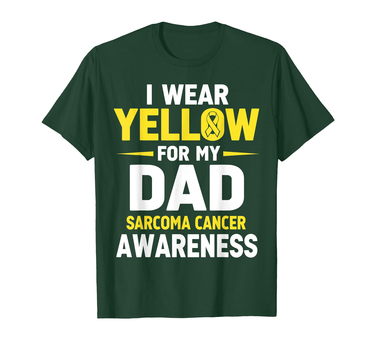 Vintage I Wear Yellow For My Dad Sarcoma Cancer Awareness T-Shirt