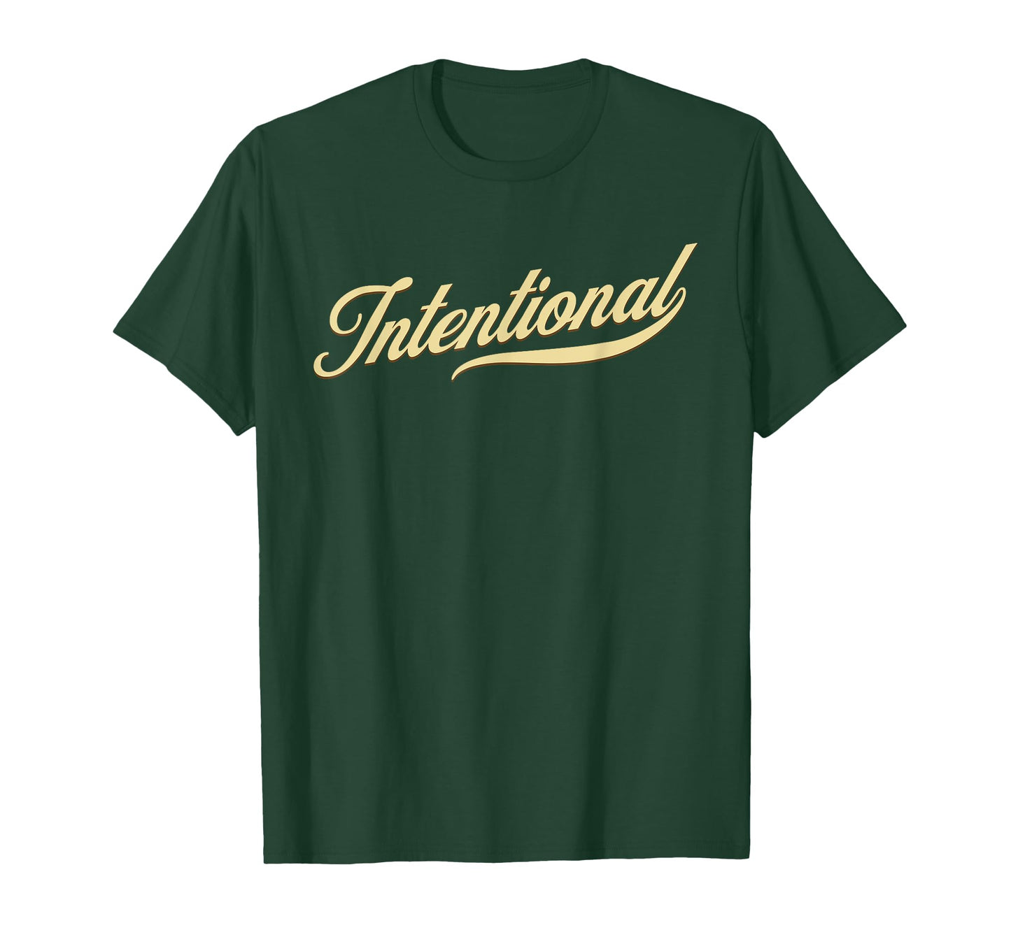 INTENTIONAL Motivational Focus Theme Word T-Shirt