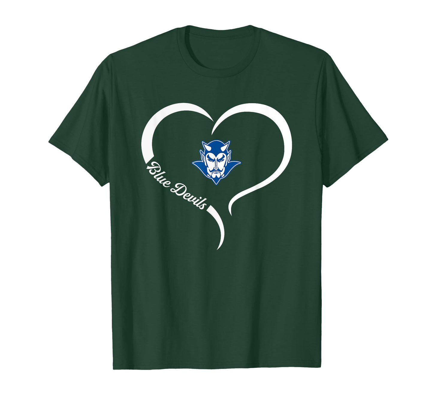 Sunnyside Blue Devils Logo Half Heart Slogan HS T-Shirt
