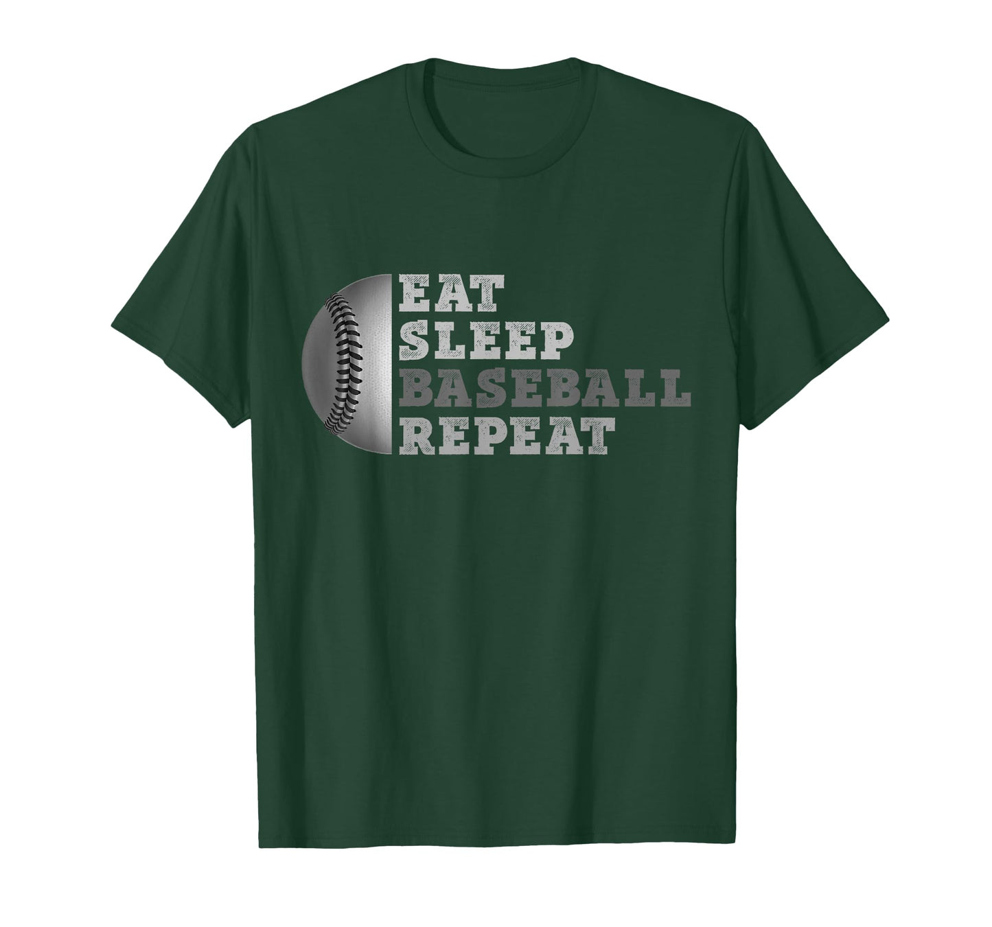 Eat Sleep Baseball Repeat T Shirt Funny Baseball Player Men T-Shirt