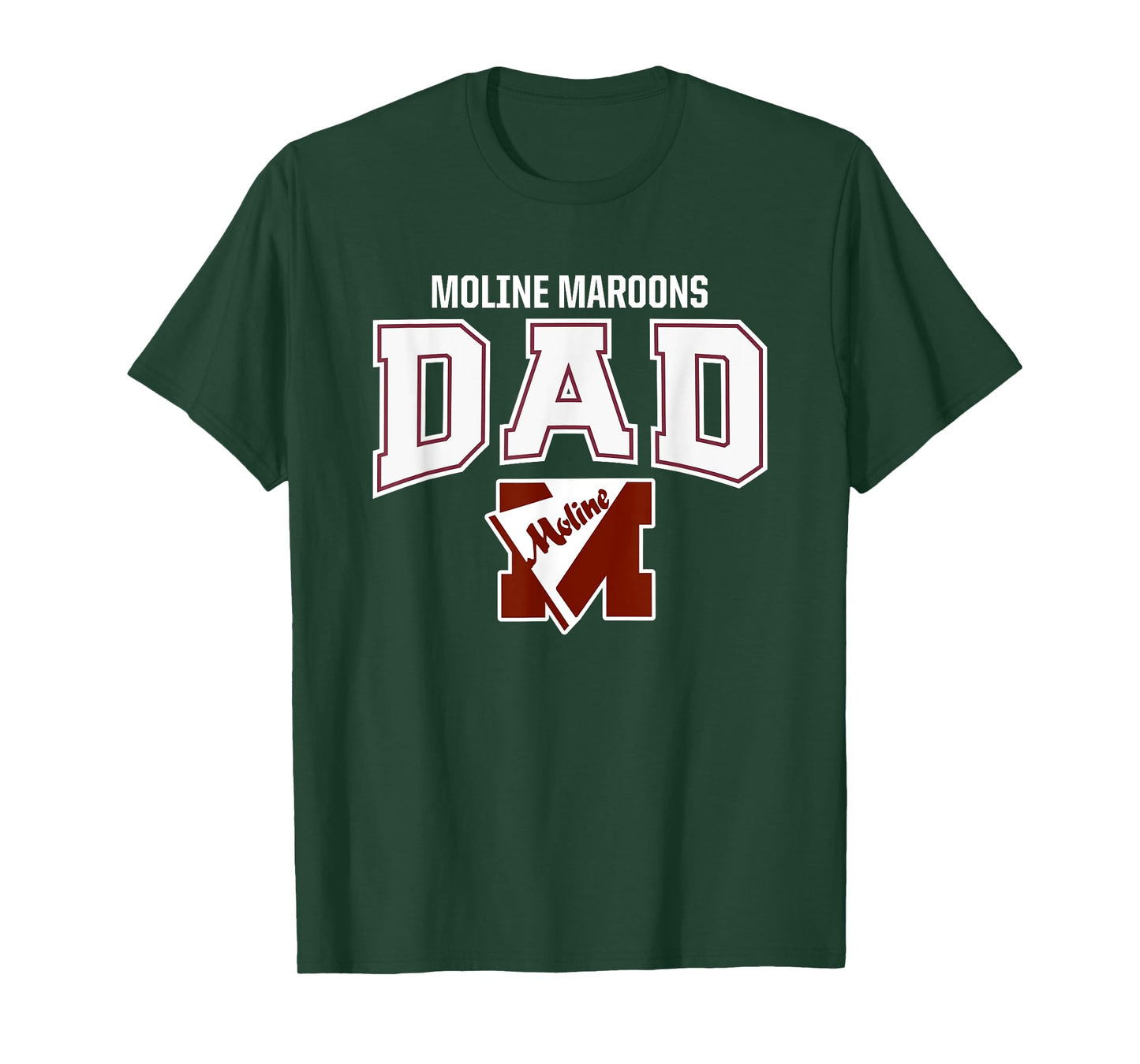 Moline Maroons Logo Dad HS T-Shirt
