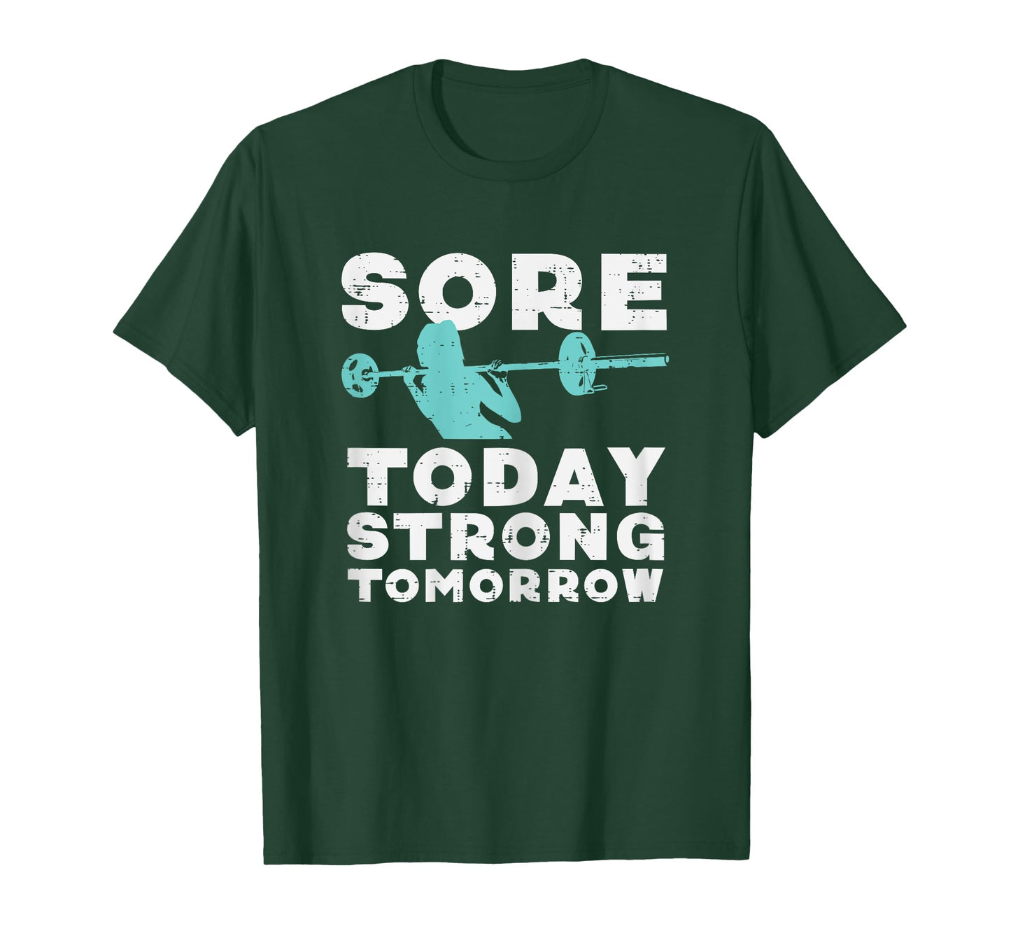 Gym Sore Today Strong Tomorrow Squat Workout Exercise Women T-Shirt