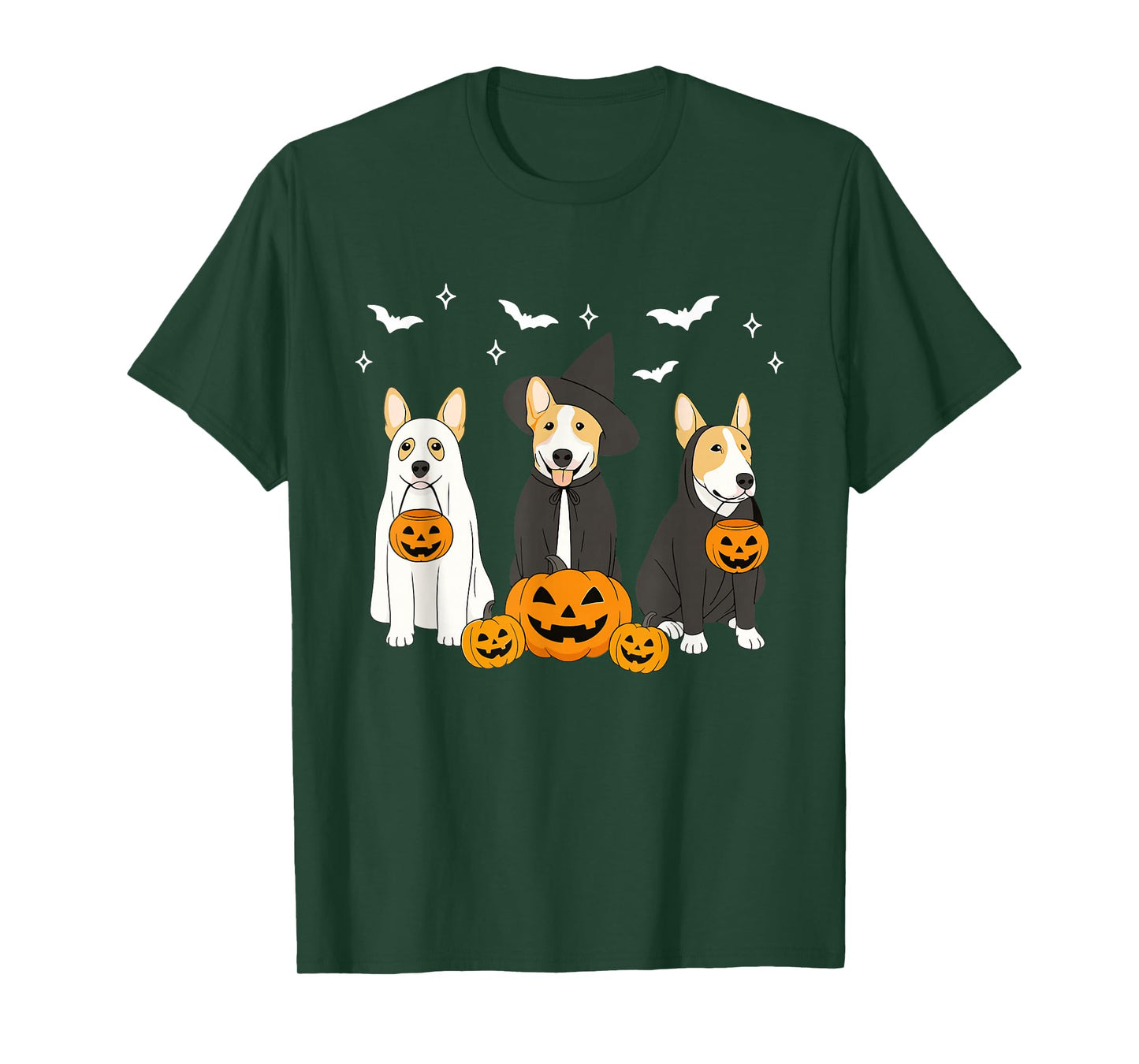 Witch Bull Terrier Halloween Terrier Witch Spooky Dog Mom T-Shirt