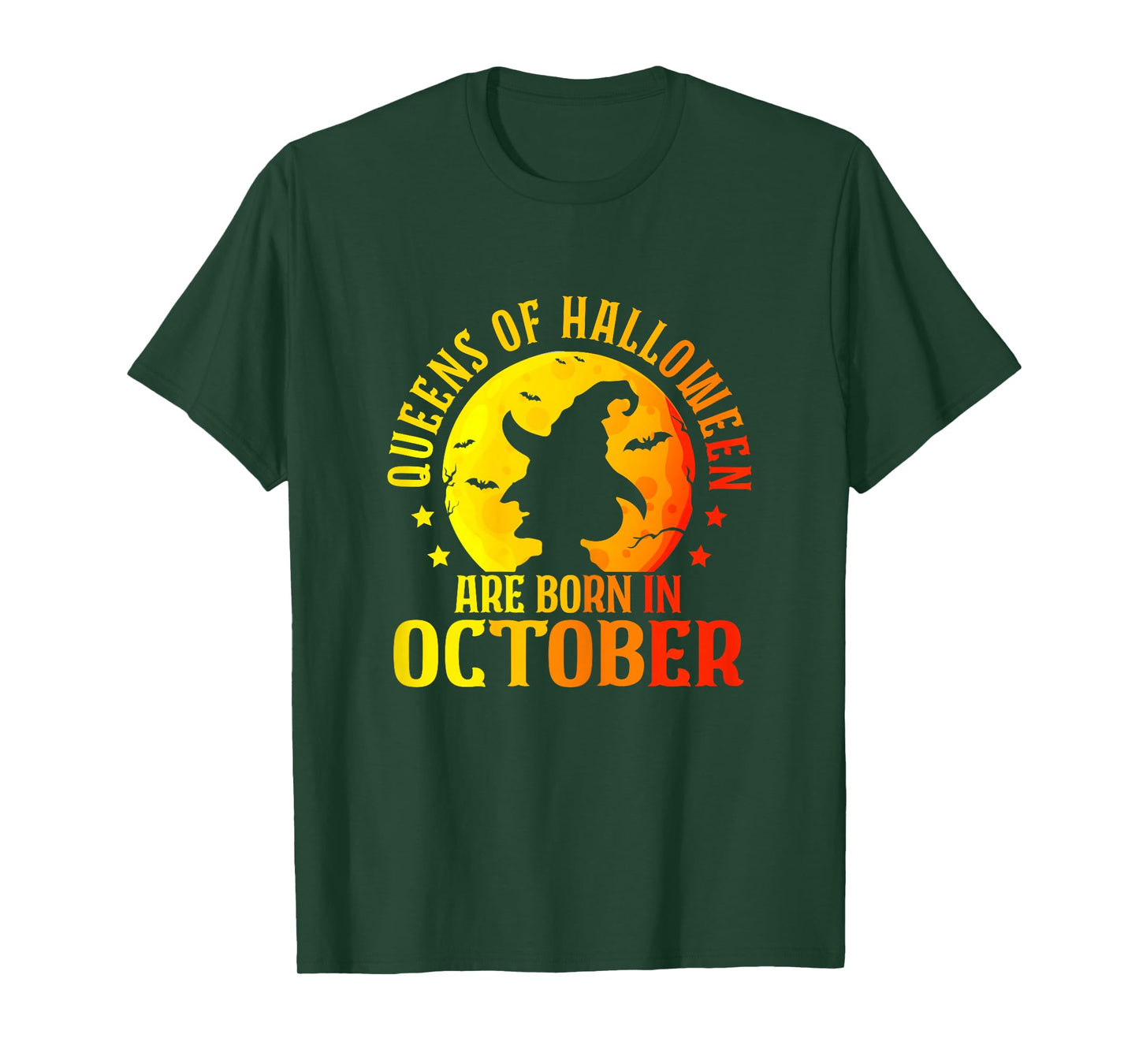 Queens of Halloween are Born in October Birthday T-Shirt
