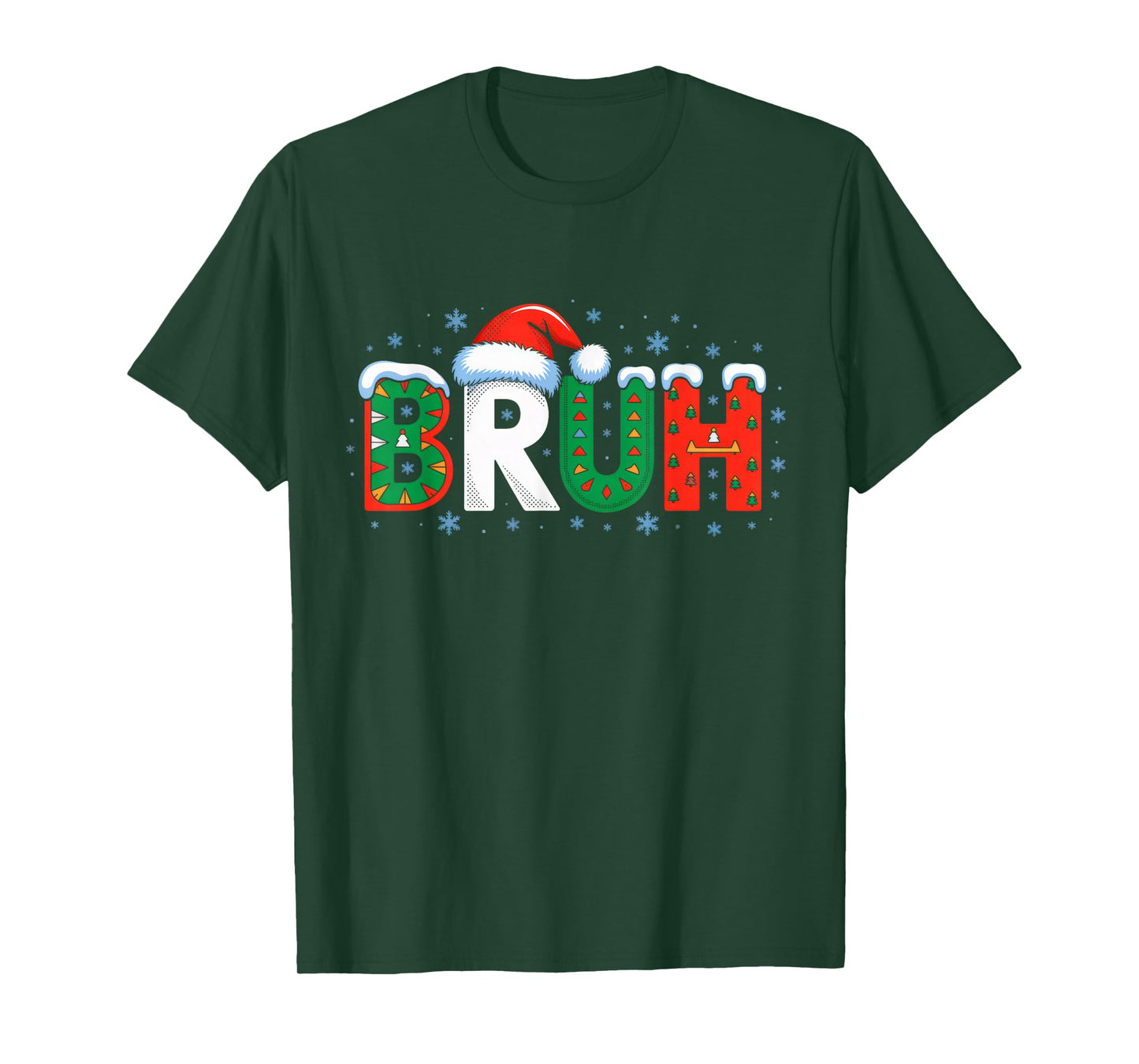 Bruh Funny Christmas for Men Teens Boys Kids Xmas Pajamas T-Shirt