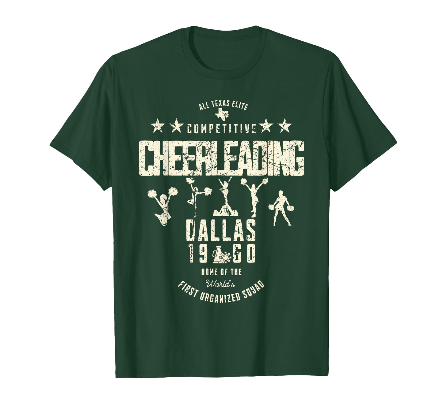 All Texas Elite Competitive Cheerleading Dallas 1960 Vintage T-Shirt
