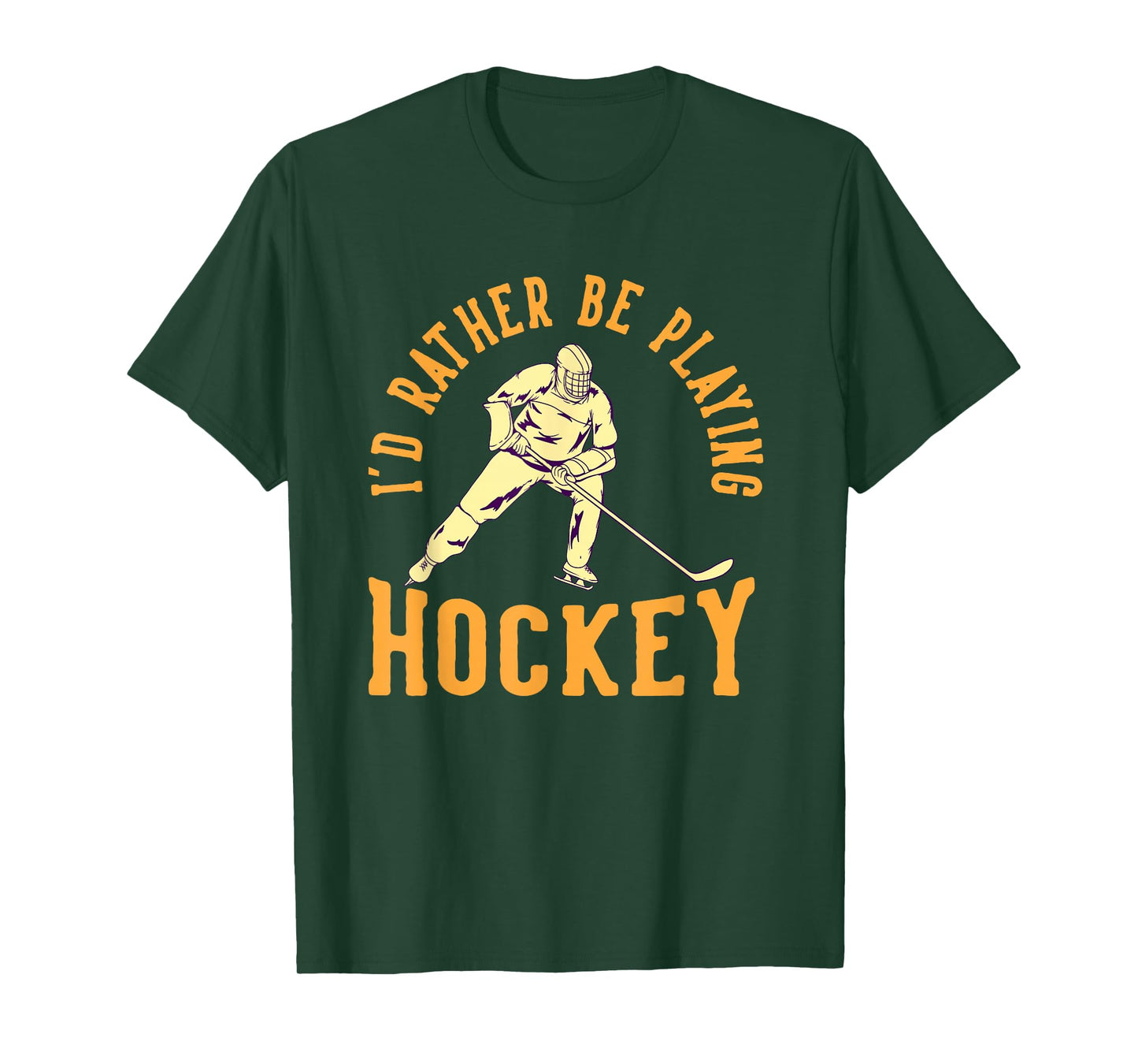 Hockey I’d Rather Be Playing Vintage Ice Sports T-Shirt