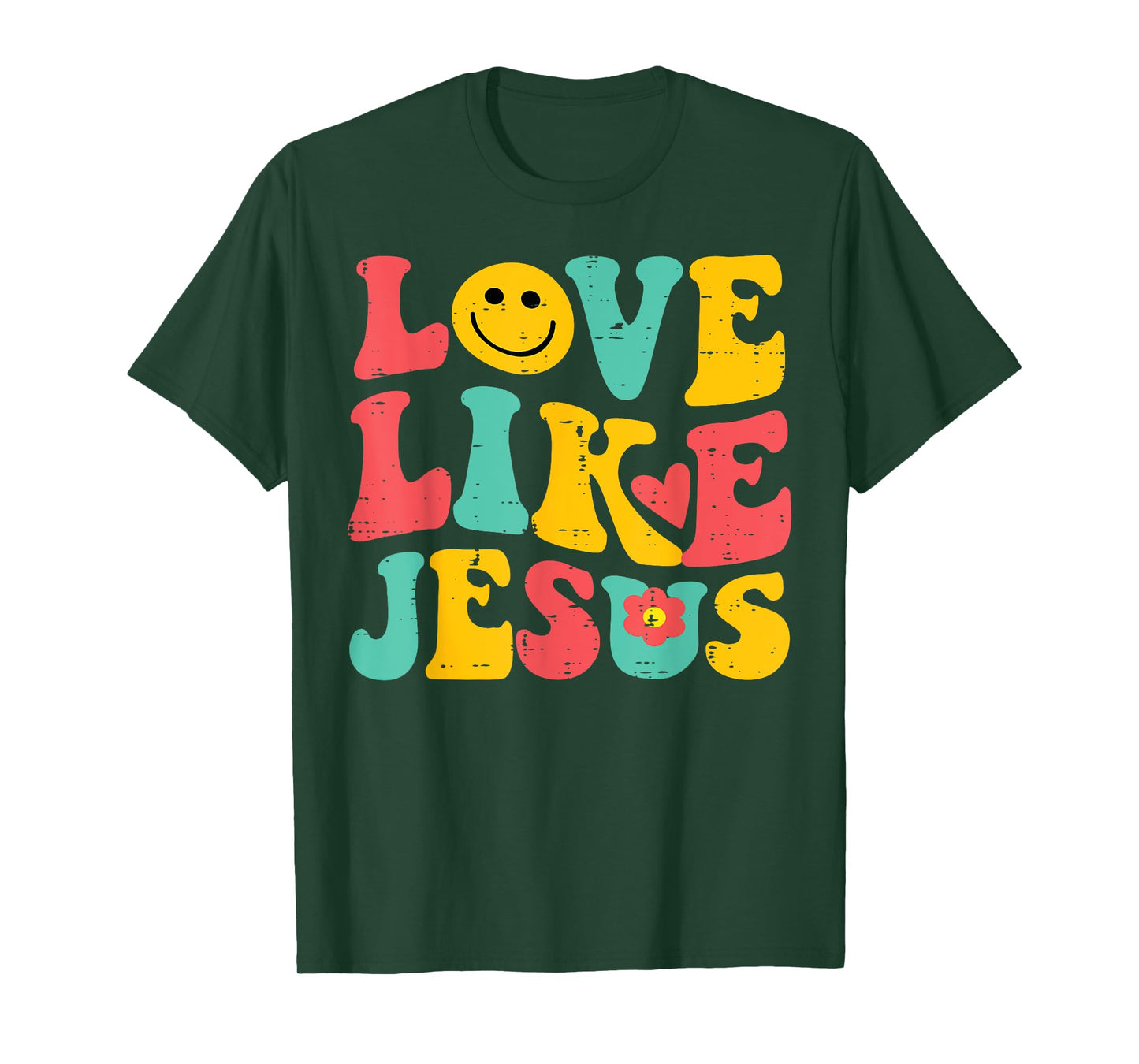 Love Like Jesus Retro God Religious Christian Men Women Kids T-Shirt