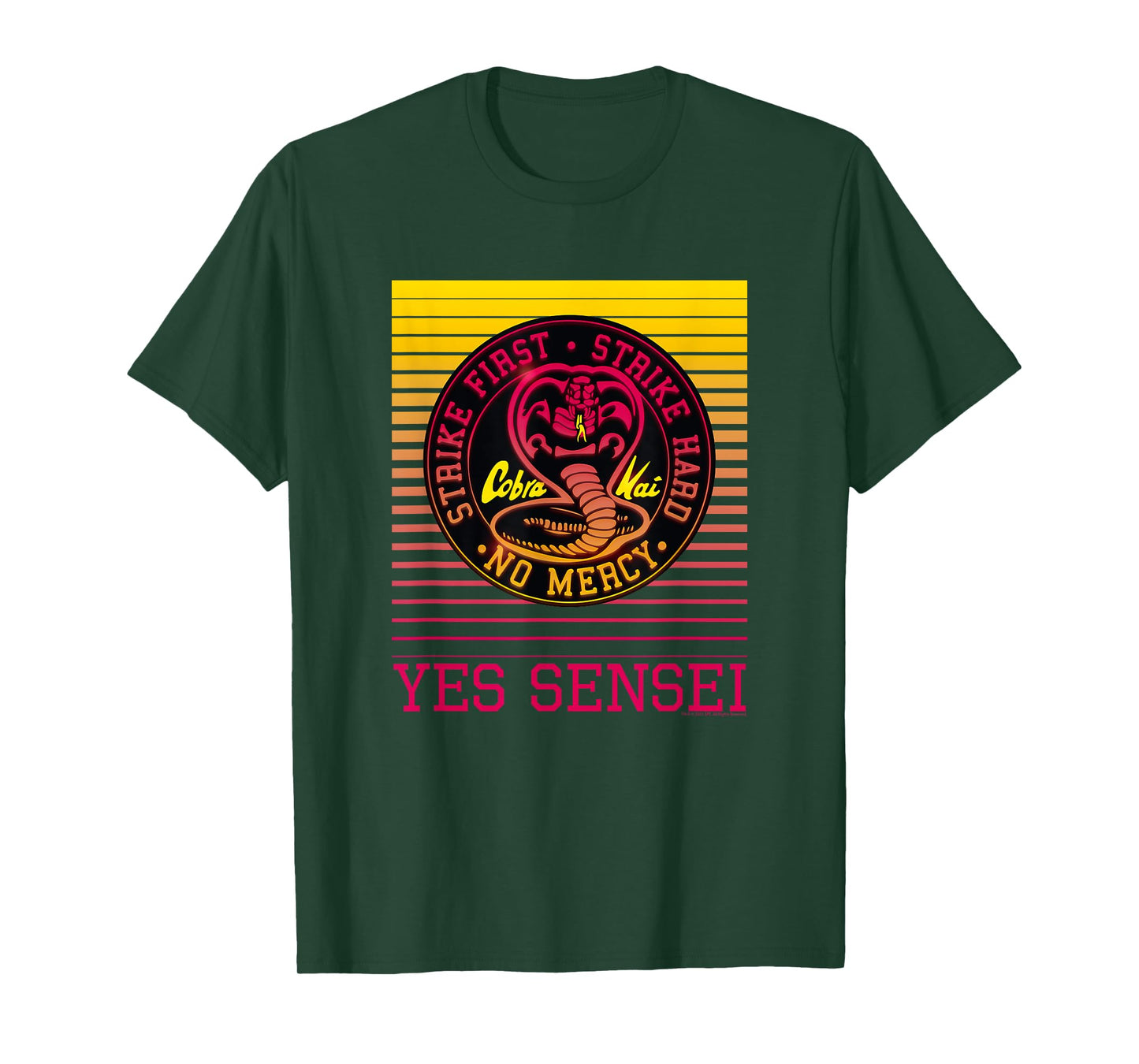 Cobra Kai Yes Sensei Retro Gradient T-Shirt