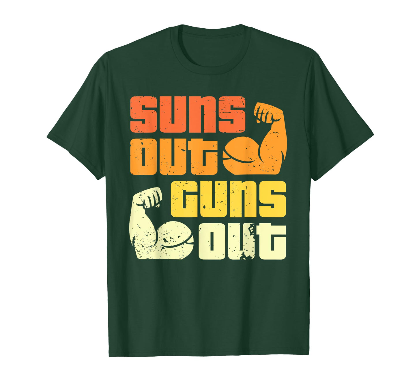 Cali Style Bodybuilding Sun's Out Guns Out Biceps T-Shirt