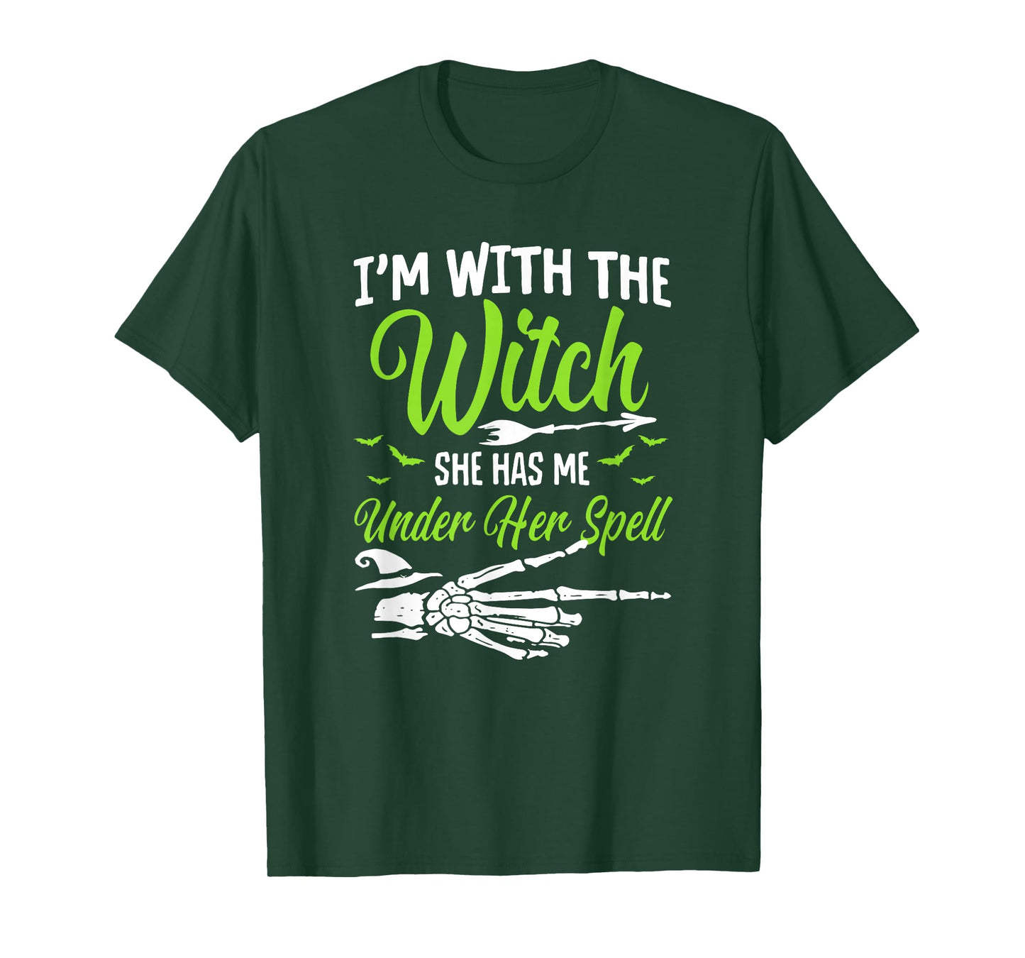 I'm with The Witch Funny Halloween Couple Costume Party T-Shirt
