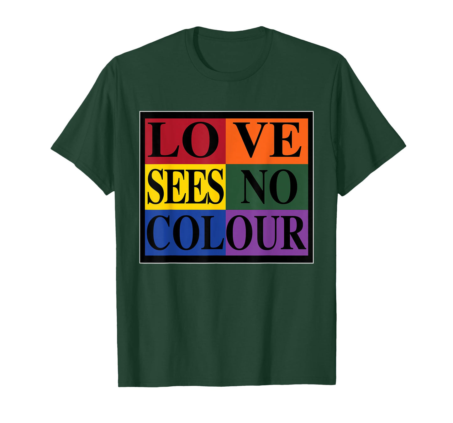 Love Sees No Colour | Retro Graphic 1990's Urban Vintage T-Shirt