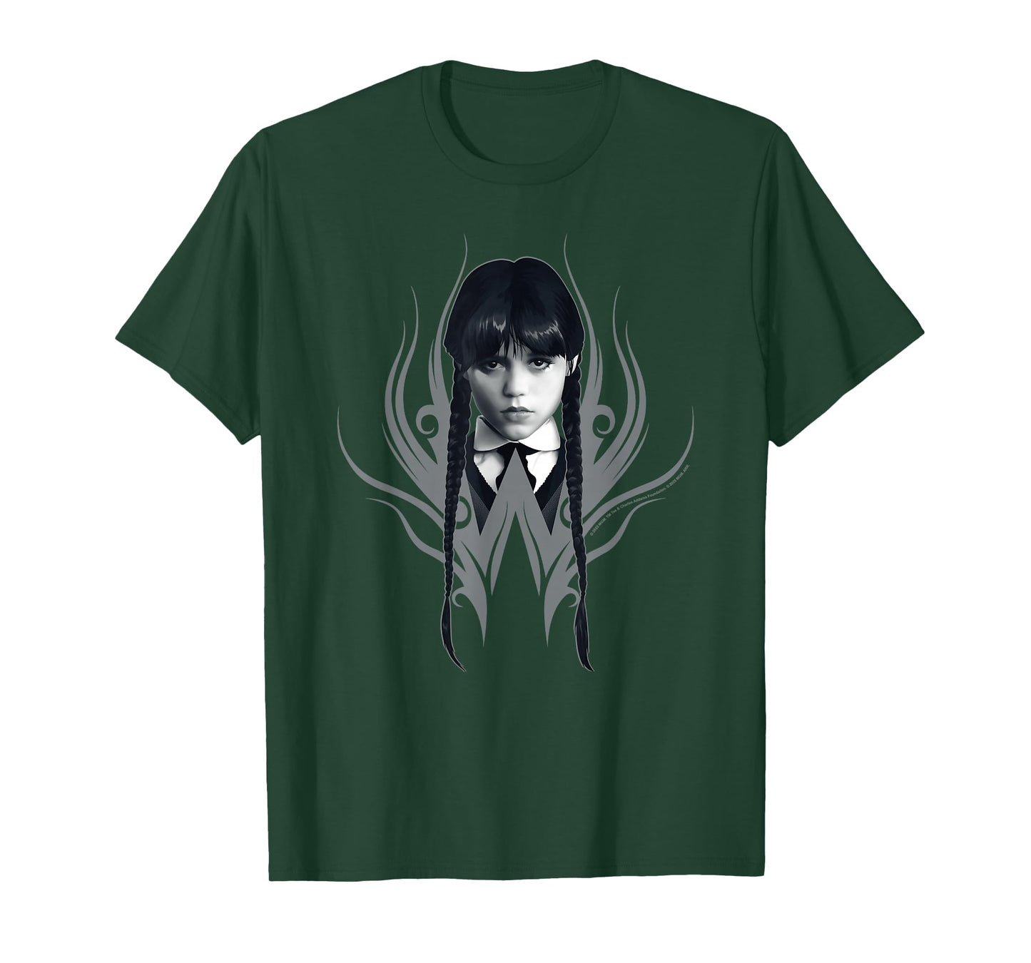 Wednesday Season 2 Wednesday Black & White Face Portrait T-Shirt