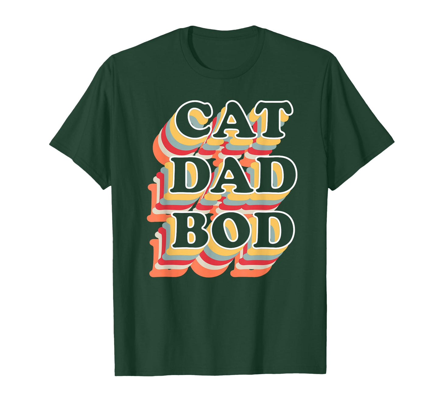 Cat Dad Bod Vintage Retro Fitness Gym Gifts for Cat Dads T-Shirt
